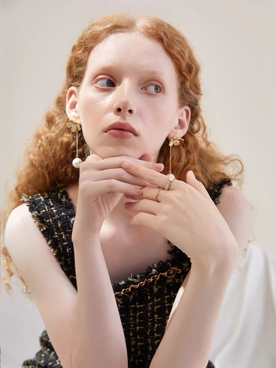 Wave H letter female ring opening adjustable index finger ring WY027