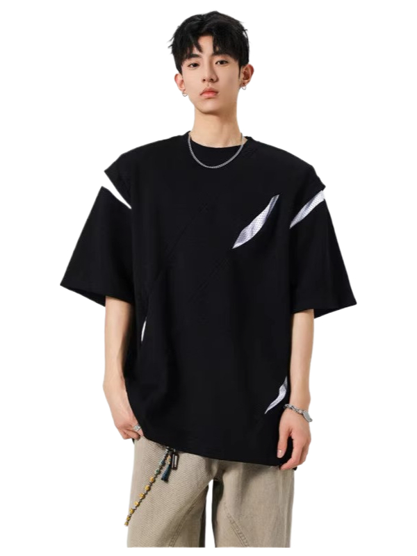 High-end, designer-style, relaxed fit, short-sleeve t-shirt SIN012
