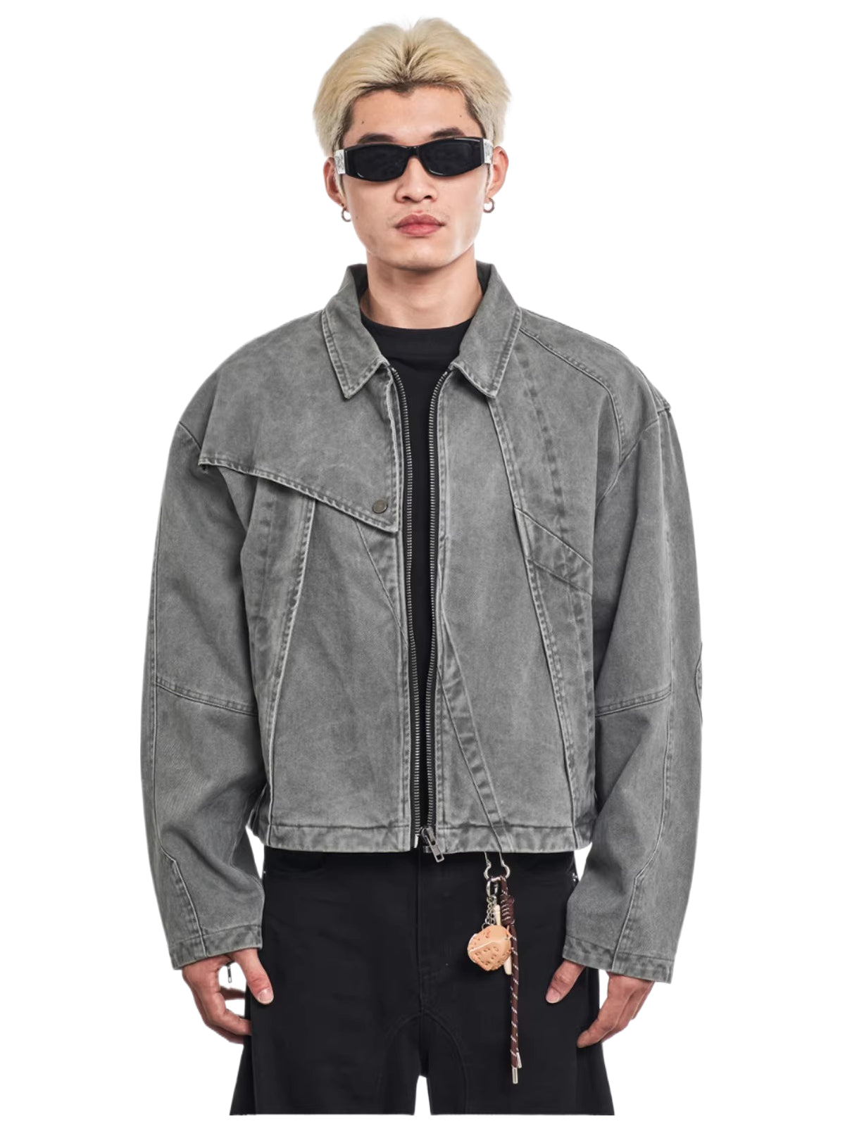 Jacket lapel denim jacket washed old top SIN0817