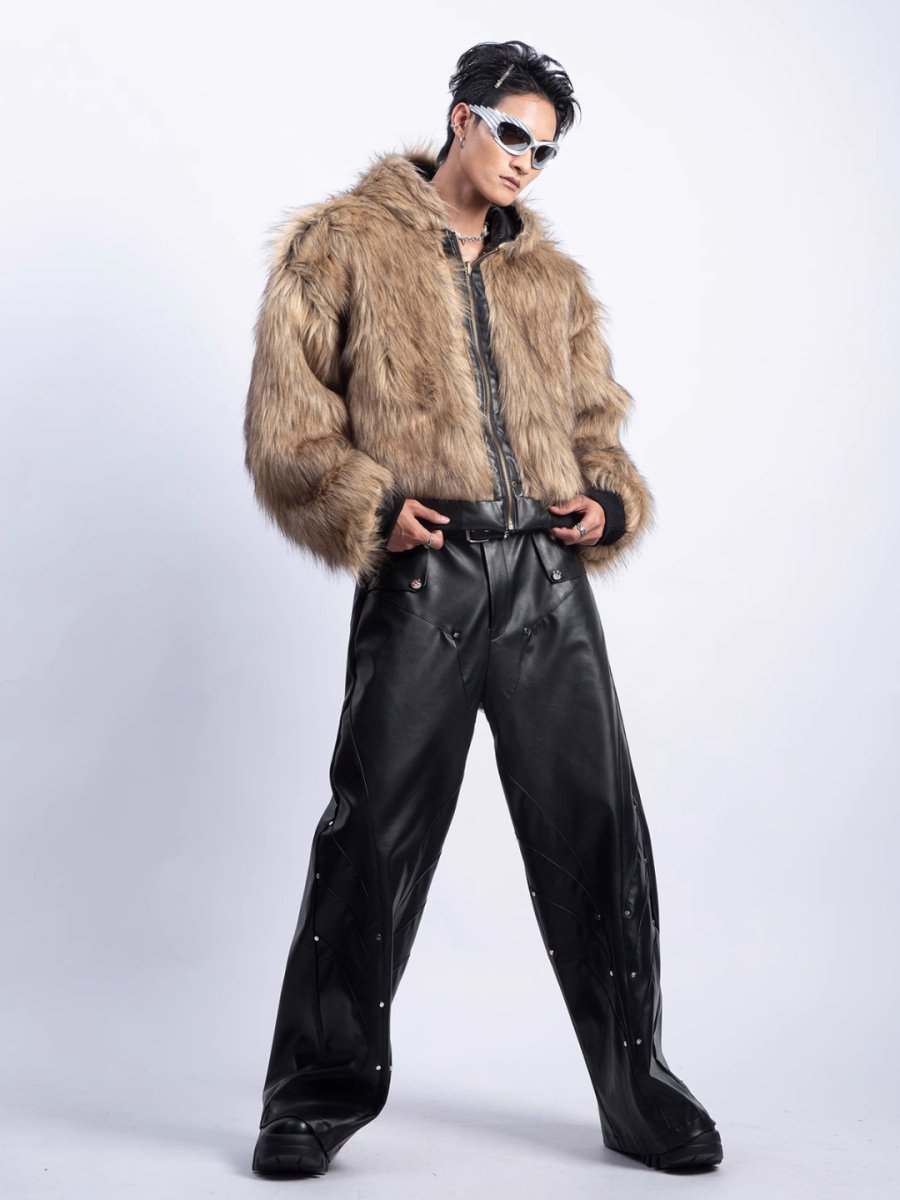reversible leather cotton jacket sinclub1558