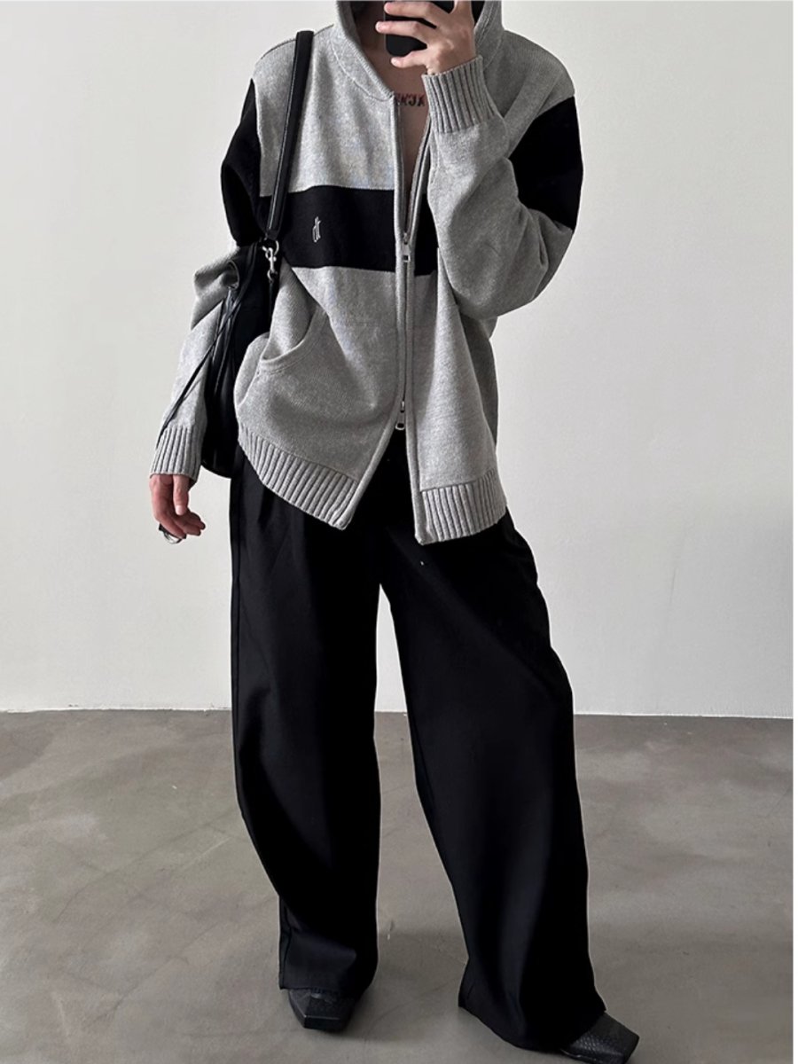 Double Zipper Hooded sinclub3350