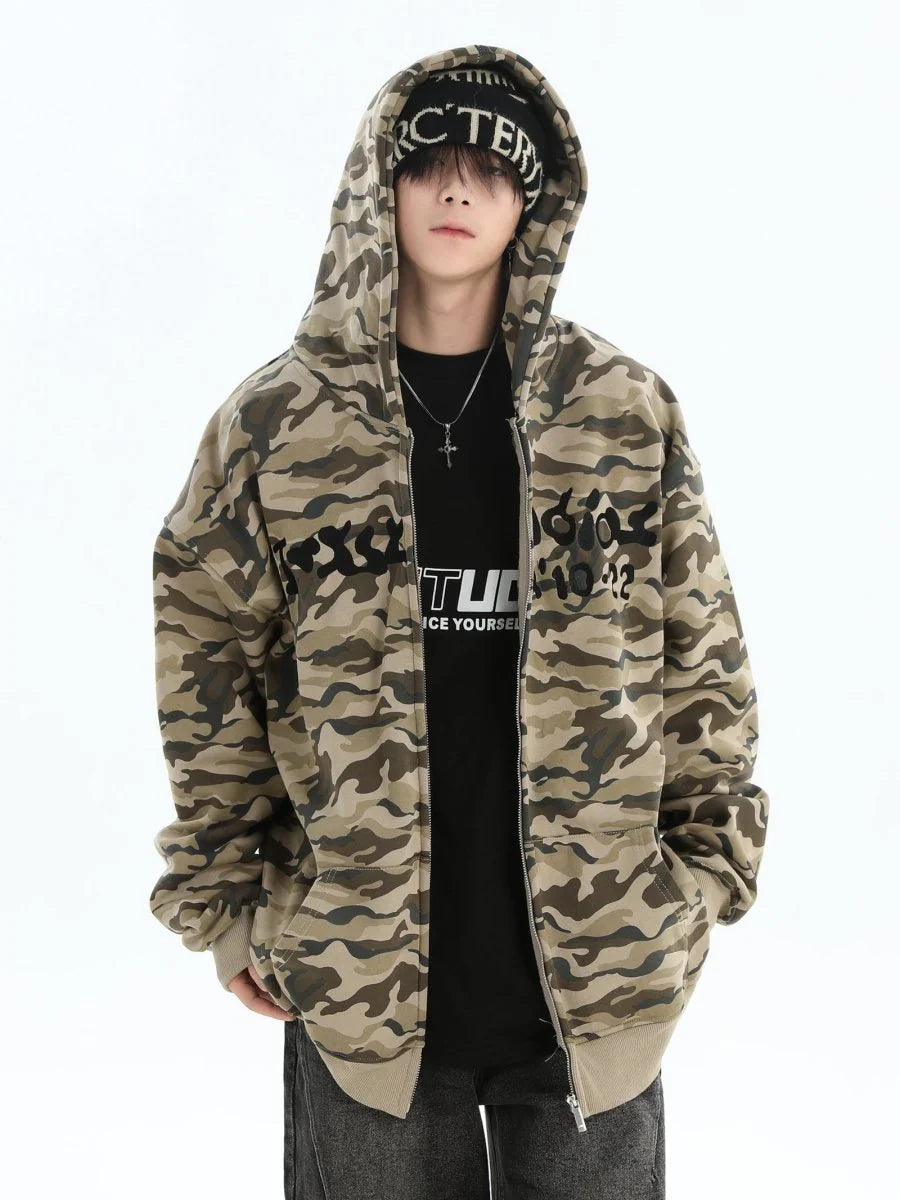 FULL PRINT CAMOUFLAGE JACKET sinclub8595