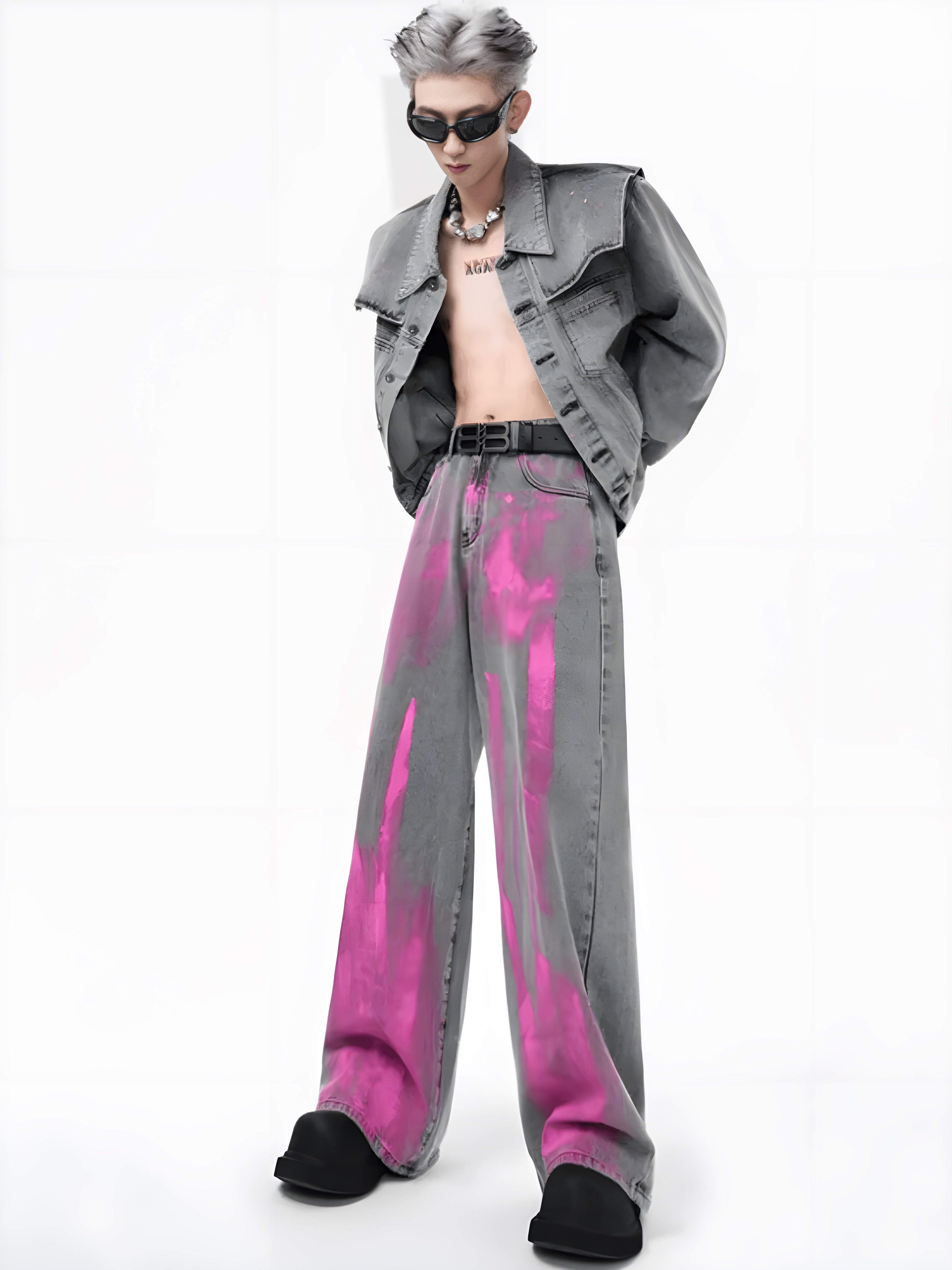 A-TYPE SMOKE GRAY FLOOR MOPPING PANTS ST562