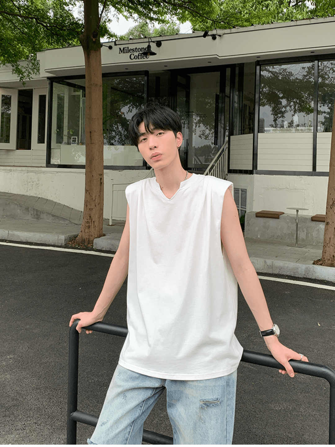 V-neck Sleeveless sinclub198