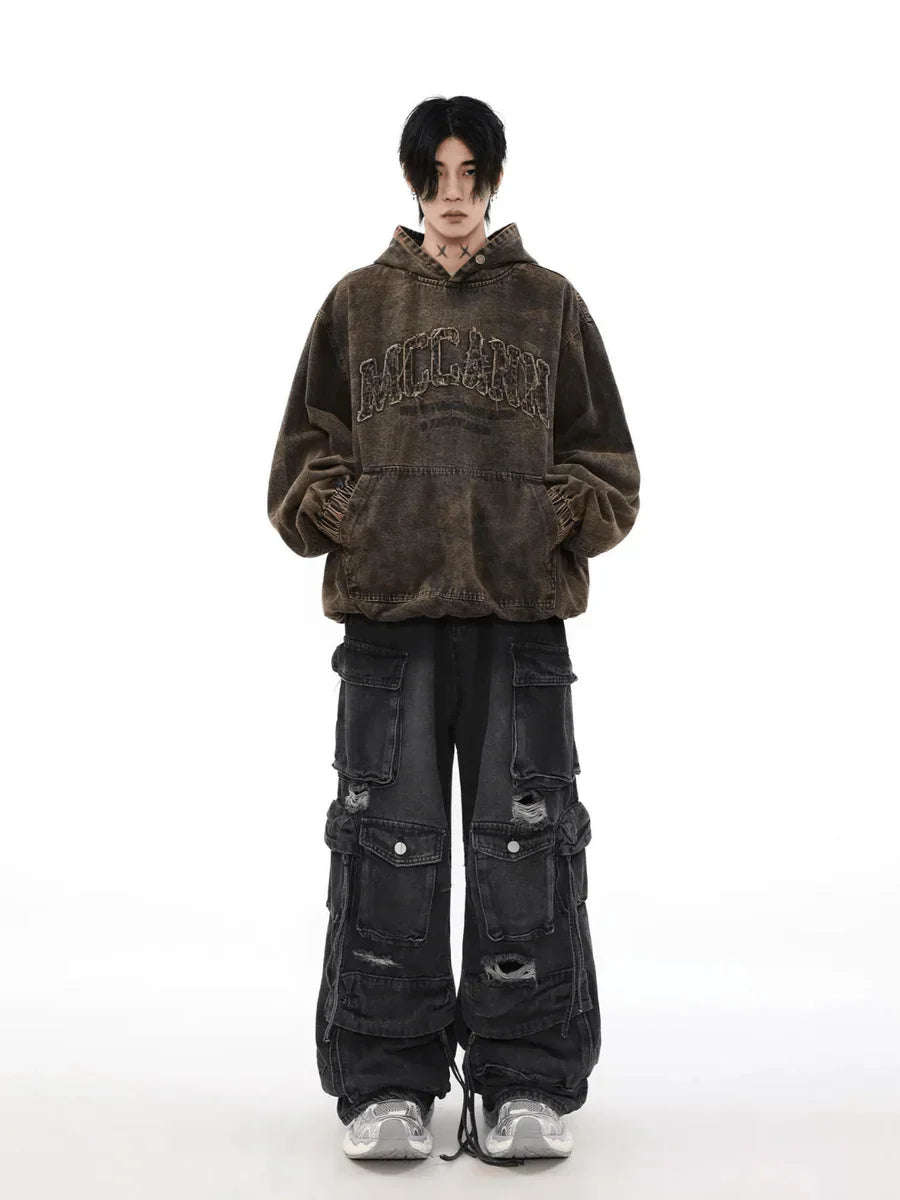 WASHED DENIM HOODED sinclub2993
