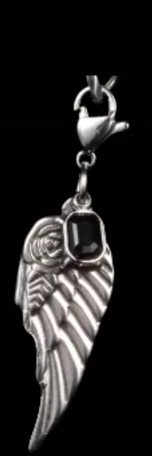 Silver angel wings sapphire