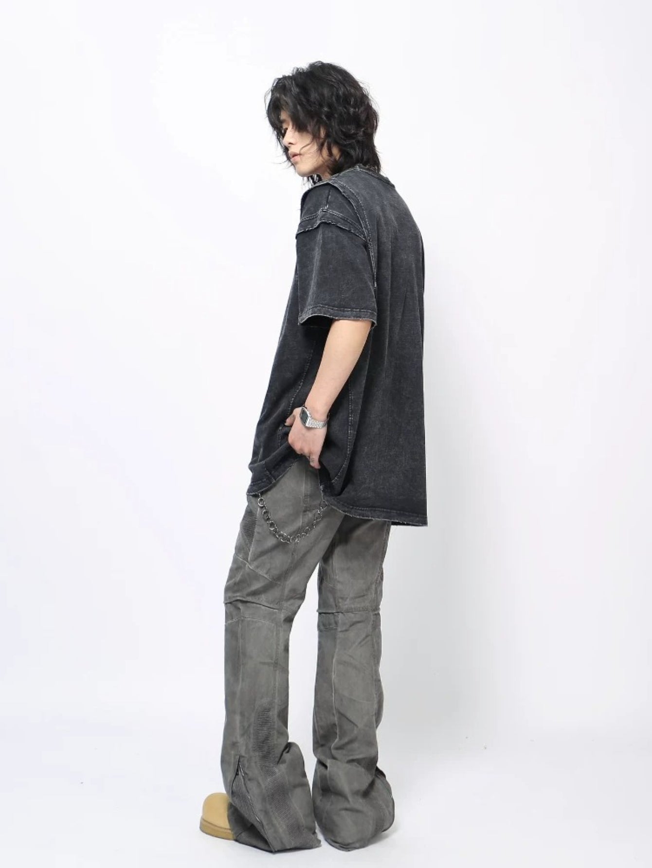 Heavyweight Vintage Washed Panel T-Shirt