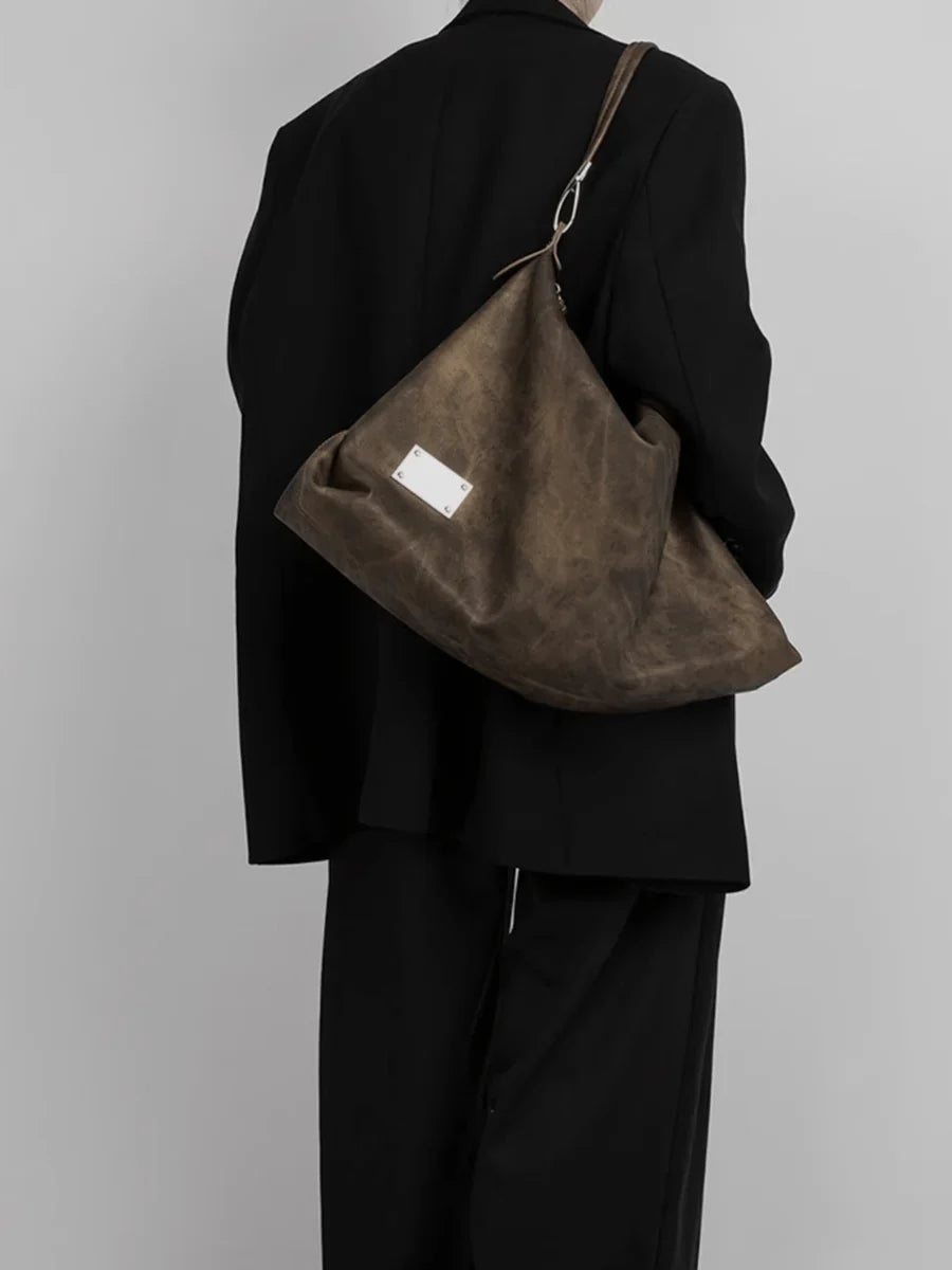 LARGE SOFT LEATHER SHOULDER CROSSBODY BAG sinclunb7783