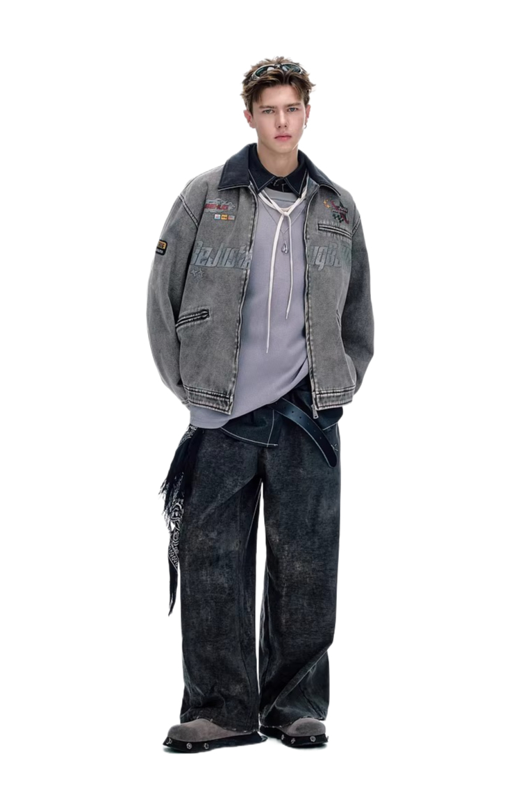 Spring & fallnew arrival american detroit jacketoutwearmen's spring barn style workwear baseball uniform tops for women sinclub0697