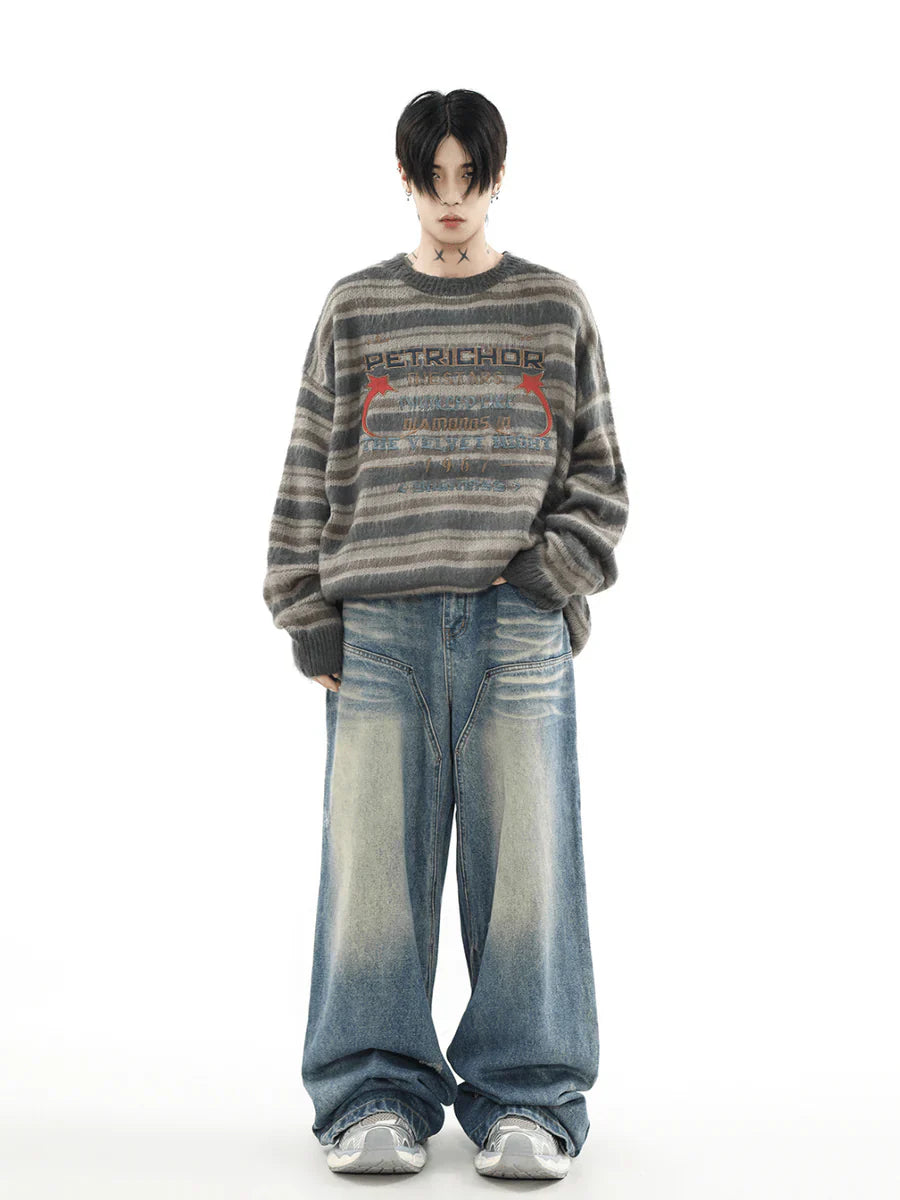 ROUND NECK PULLOVER SWEATER sinclub7755