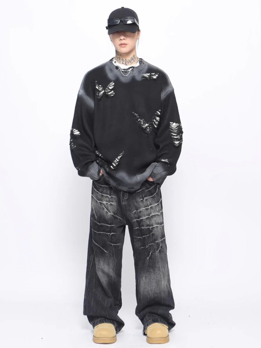 NICHE DESIGN HOLE KNIT sinclub0558