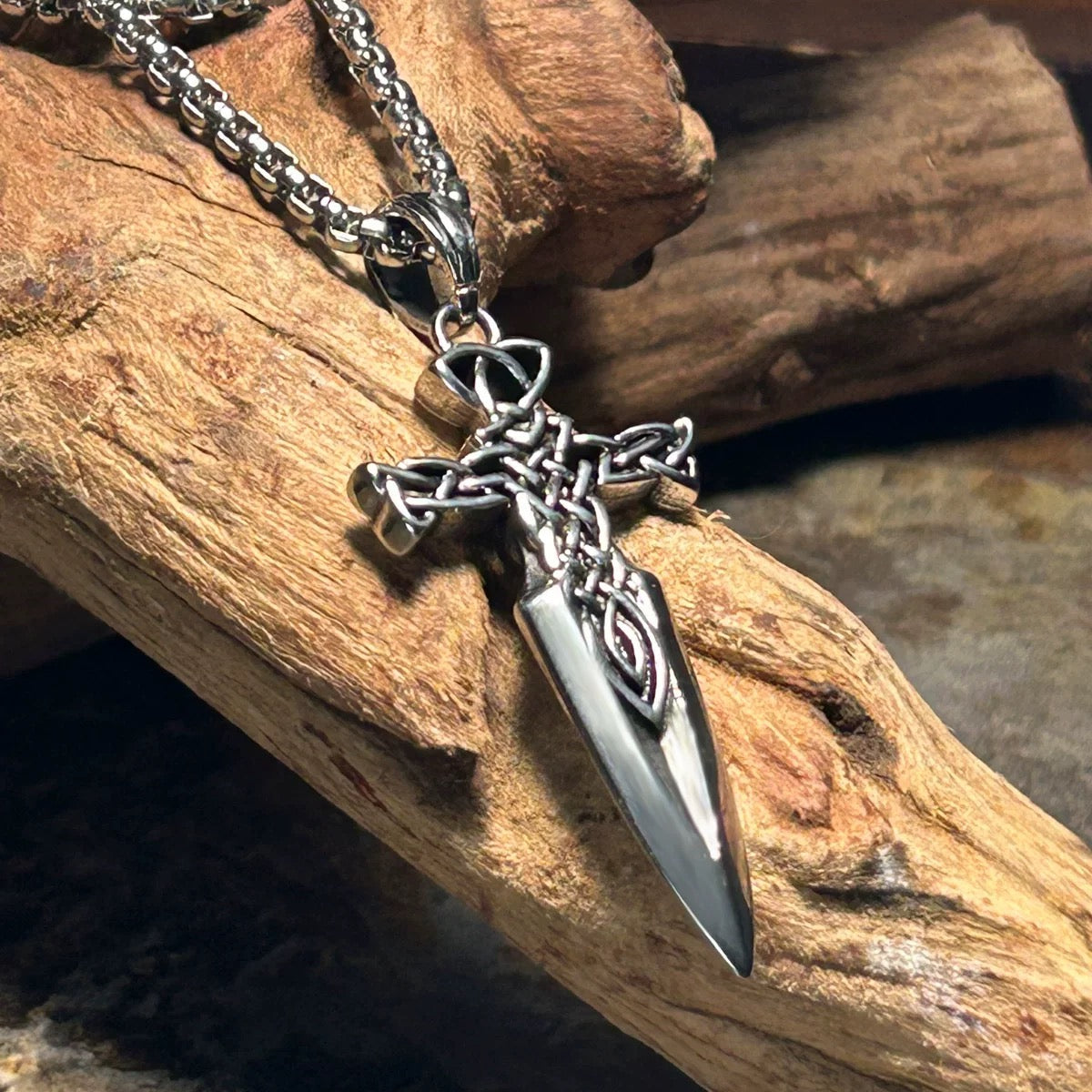 Viking Odin Wishing Spear Nikkunquin Pendant Necklace Titanium Steel Jewelry Unique and Sophisticated Accessory