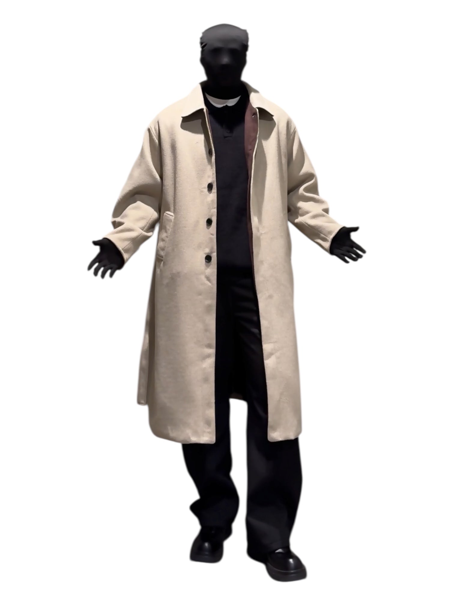 WOOL-BLEND MID-LENGTH COAT sinclub9085