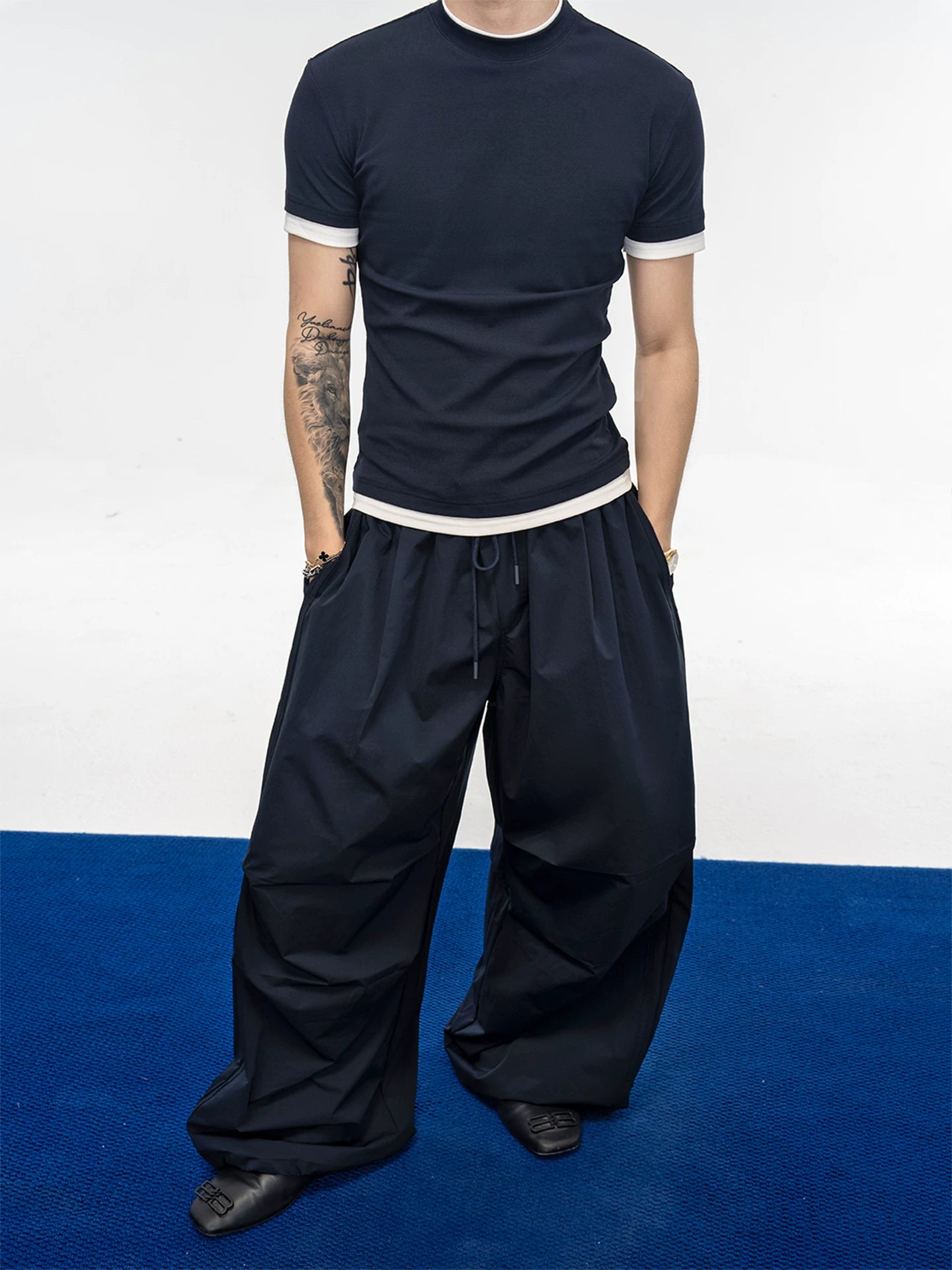 Relaxed Wide Leg Utility Pants-sinclub91