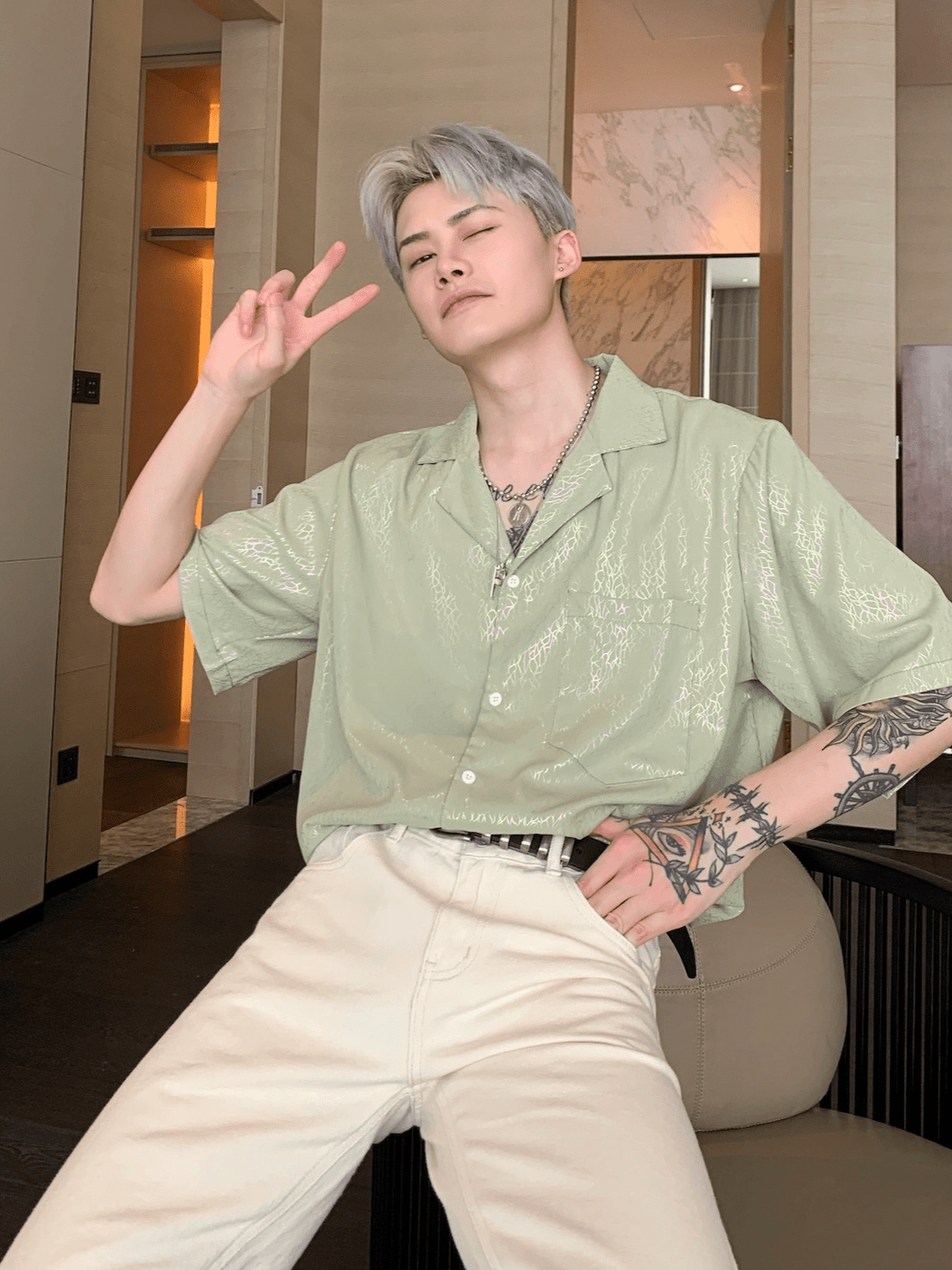 high-end short-sleeved shirt sinclub7732