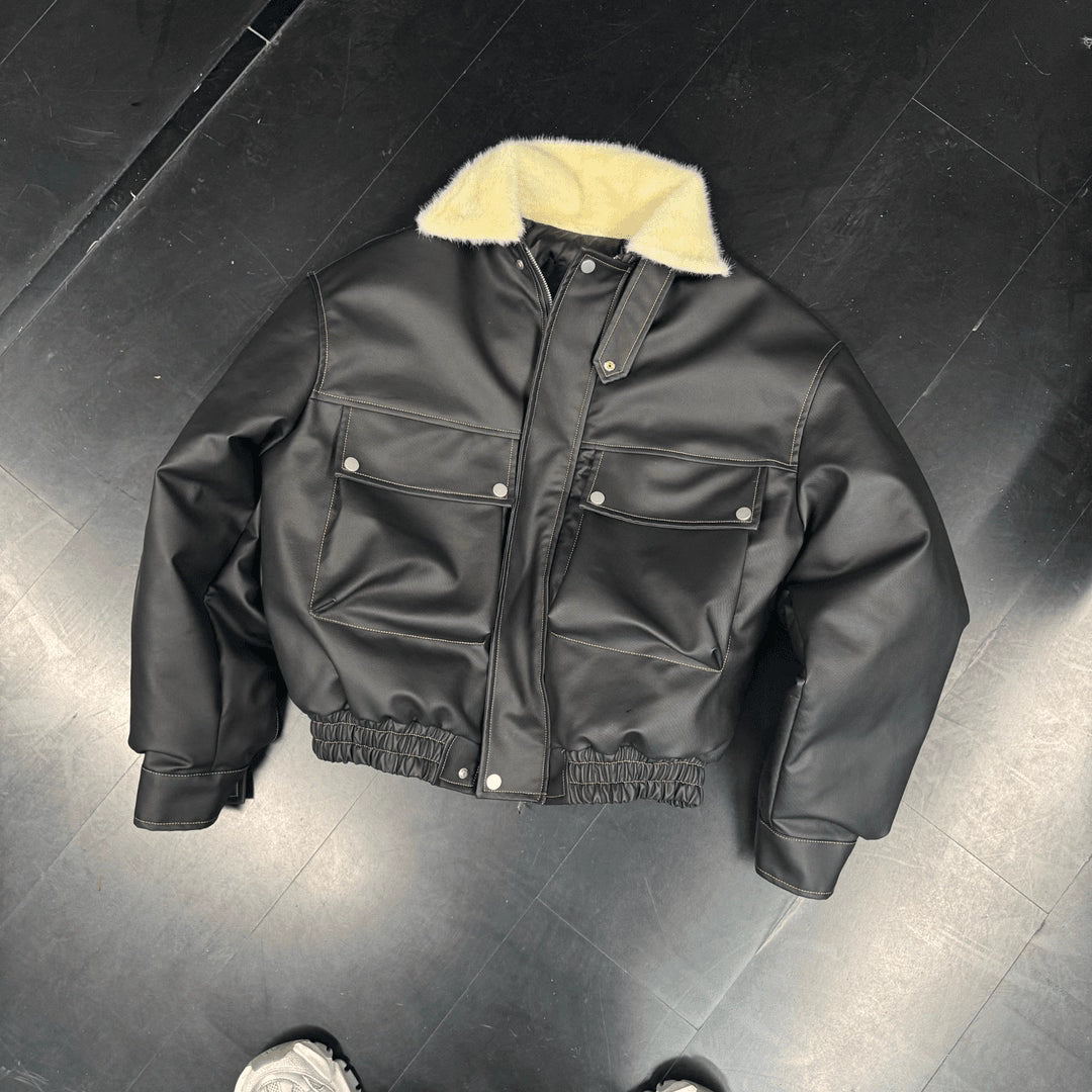 FUR-COLLAR CLEANFIT JACKET sinclub0693