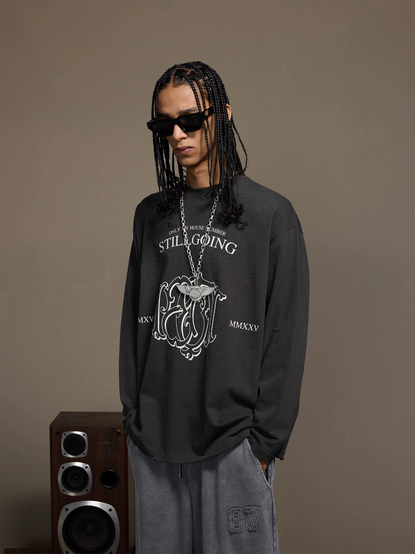 Long sleeve t-shirt - vintage oversized top SIN0883