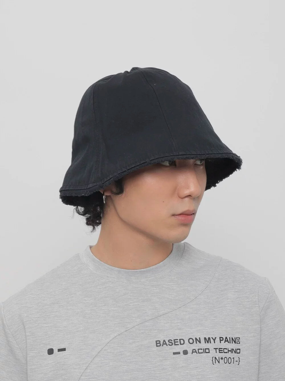 Big head circumference, small face, fisherman hat, old washed sun protection sun hat, easiest for match bucket hat, trendy