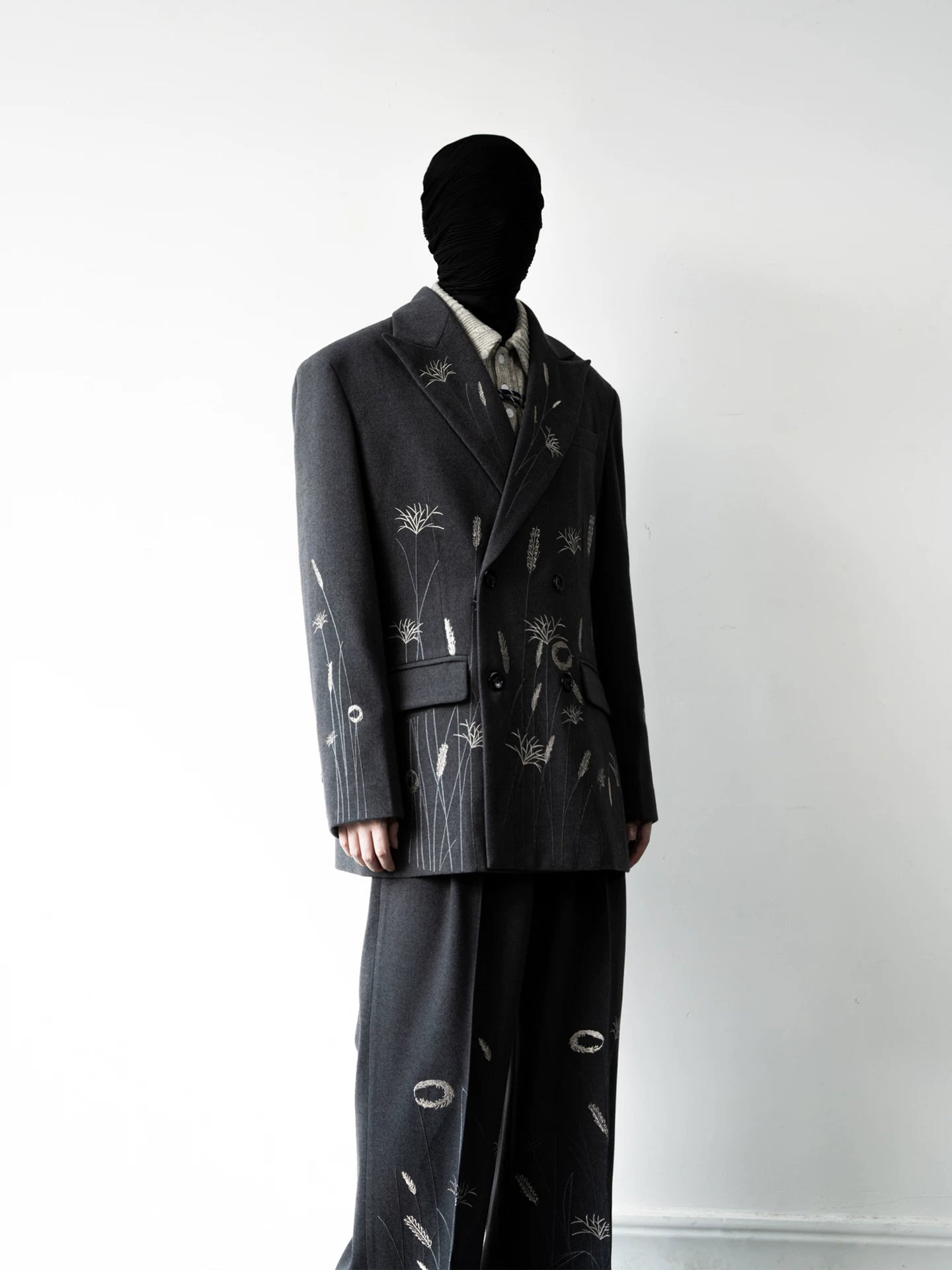 Wheat embroiderspring & fallnew arrivalclassy heavy industry suitsuitmalelooseoutwear