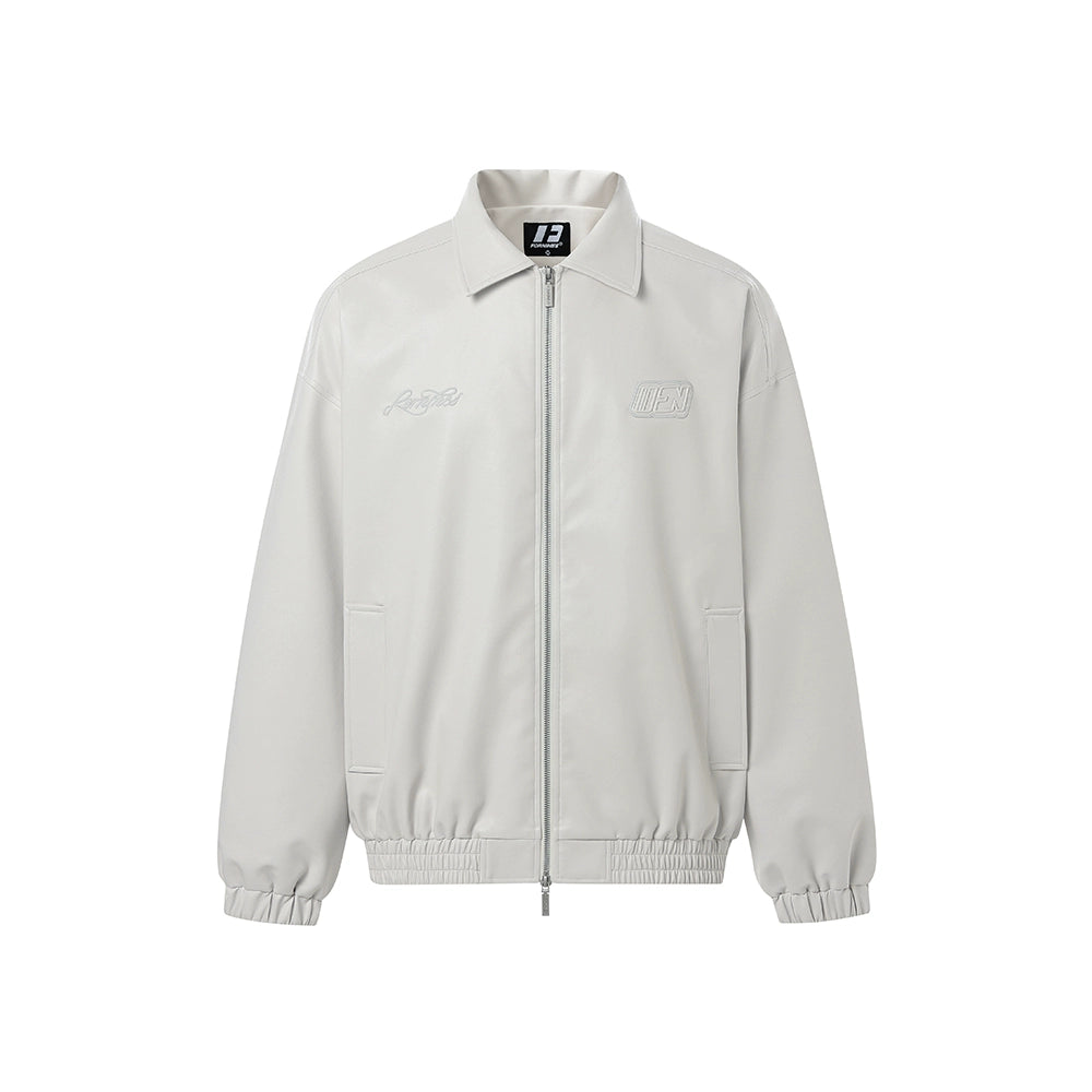 American cleanfit embossed double zipper biker jacket SIN0989