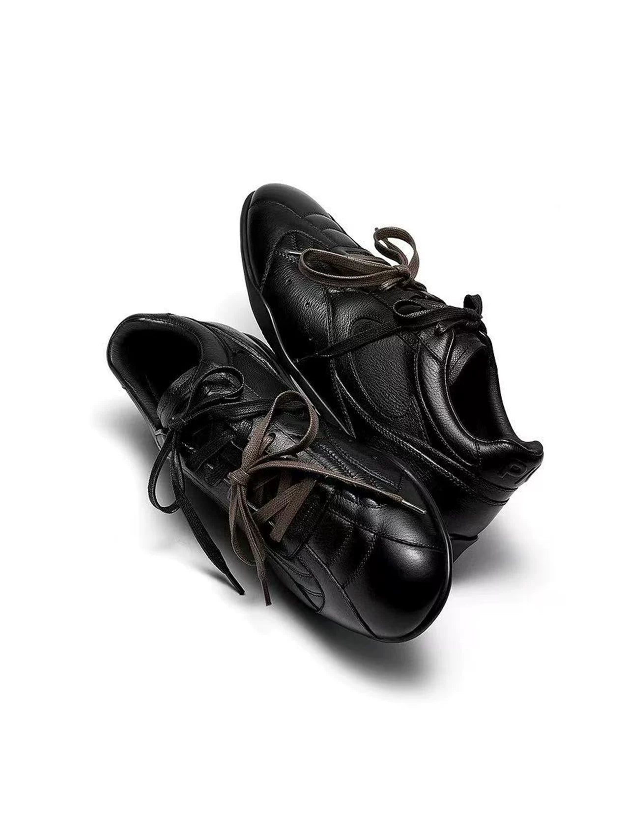 Cowhide lace-up retro soccer thin sole casual racing men's athletic flat leather shoes