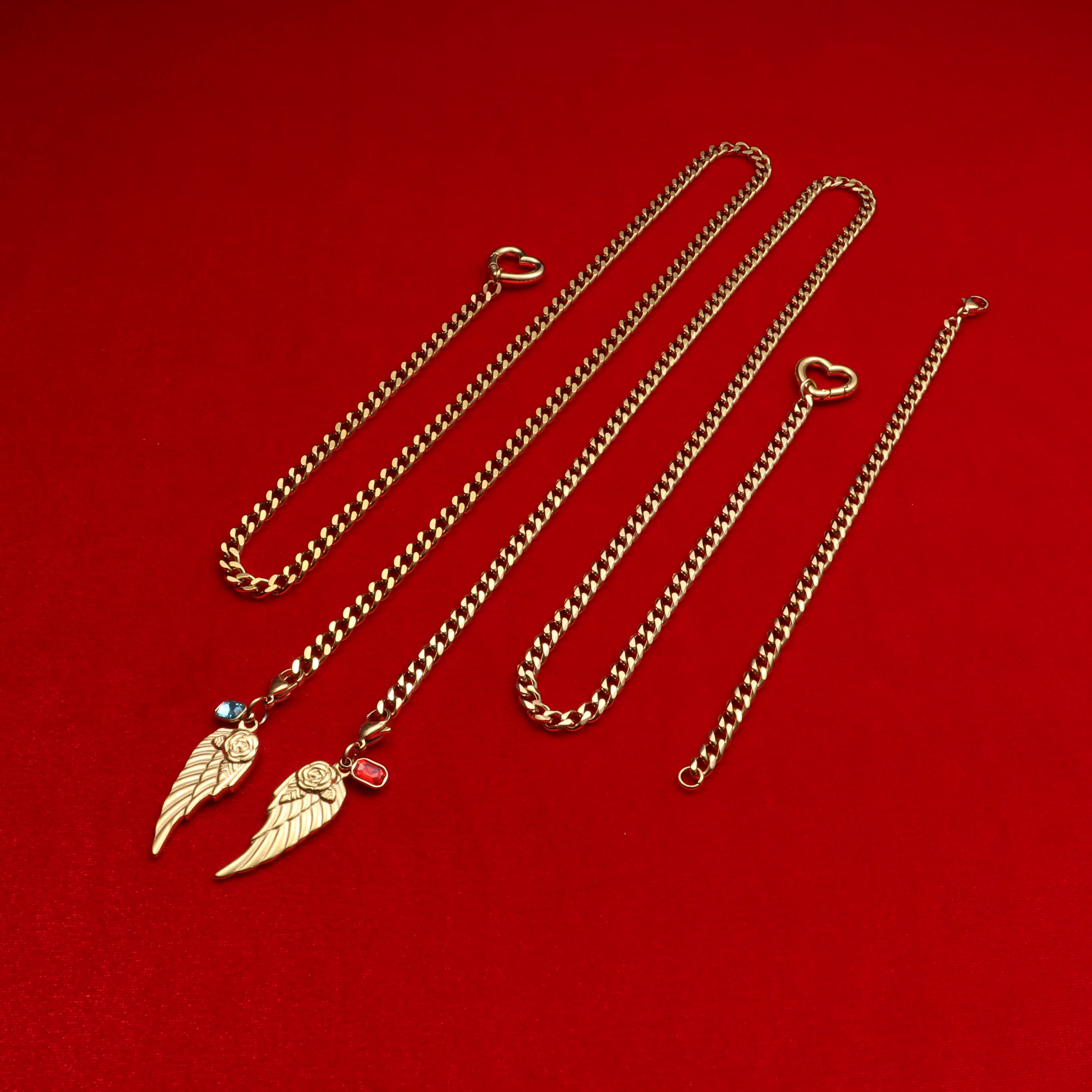 Angel wing collarbone chain WY061