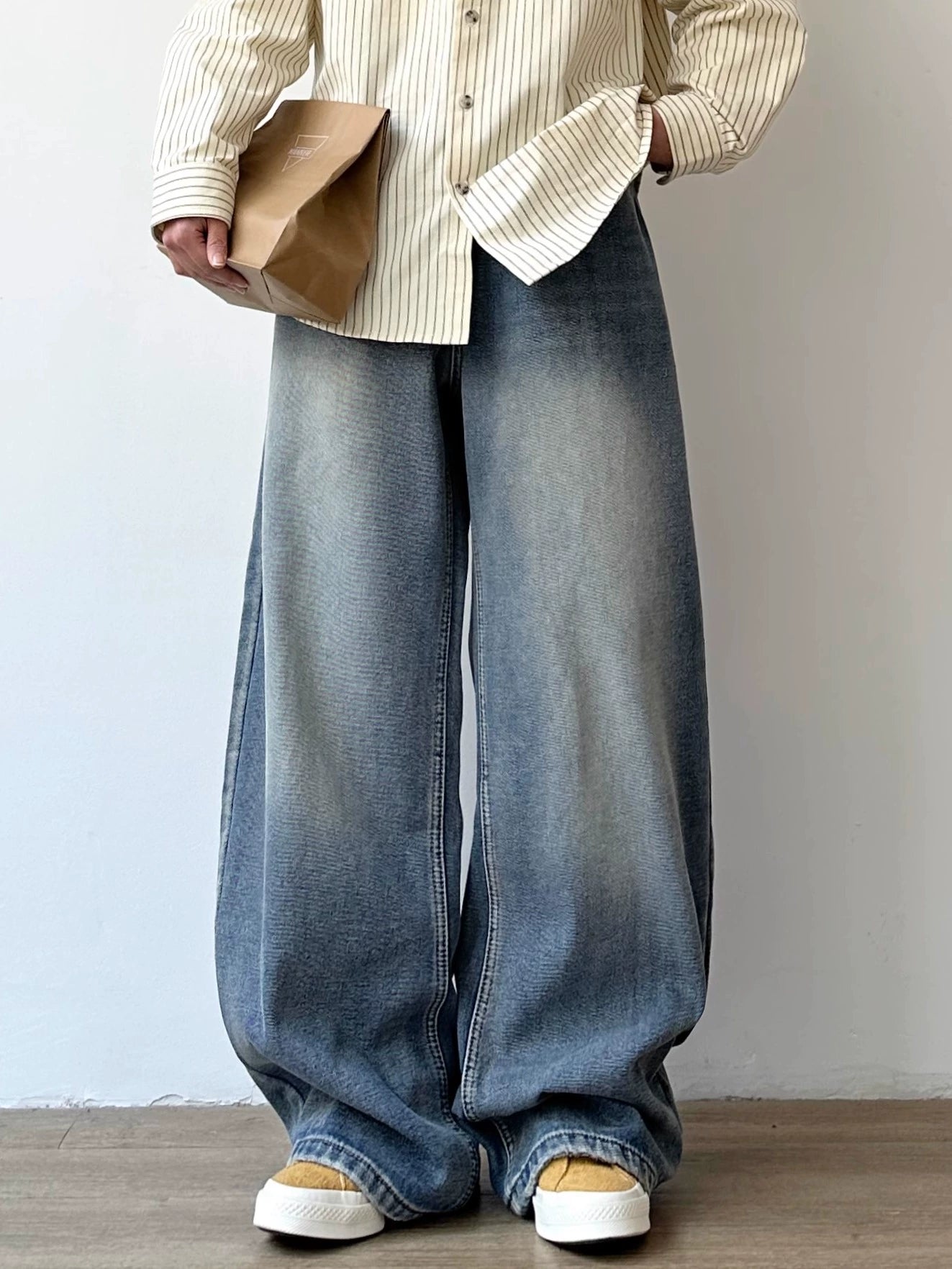 Washed scimitar versatile jeans SIN0915