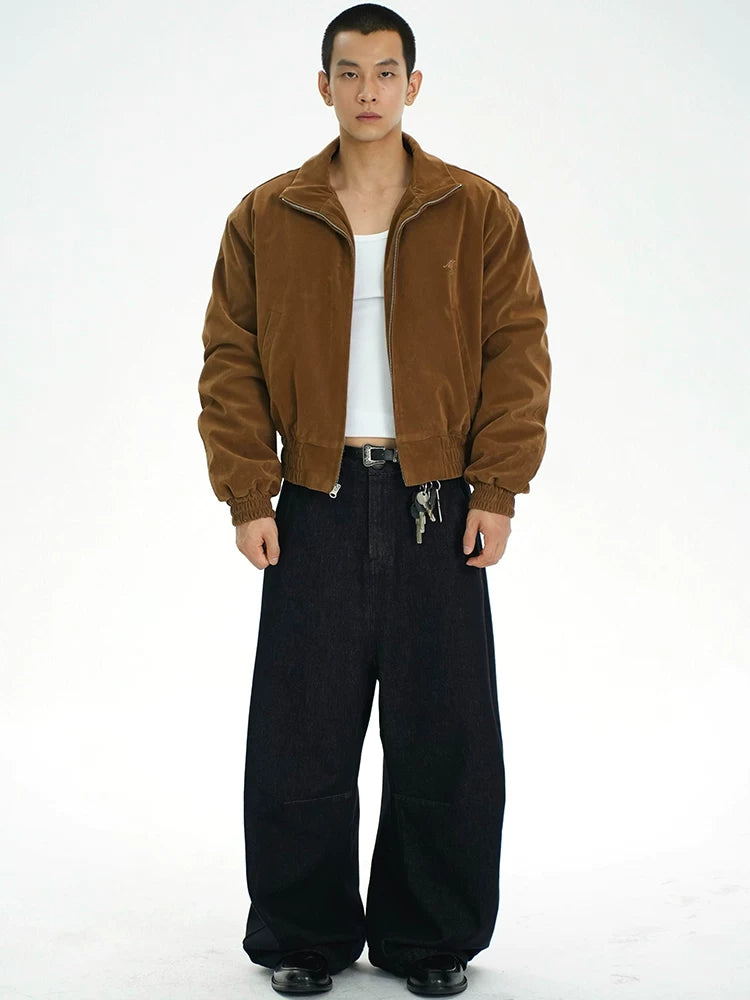 Retrocleanfit high street embroiderloose cotton jacket SIN0869