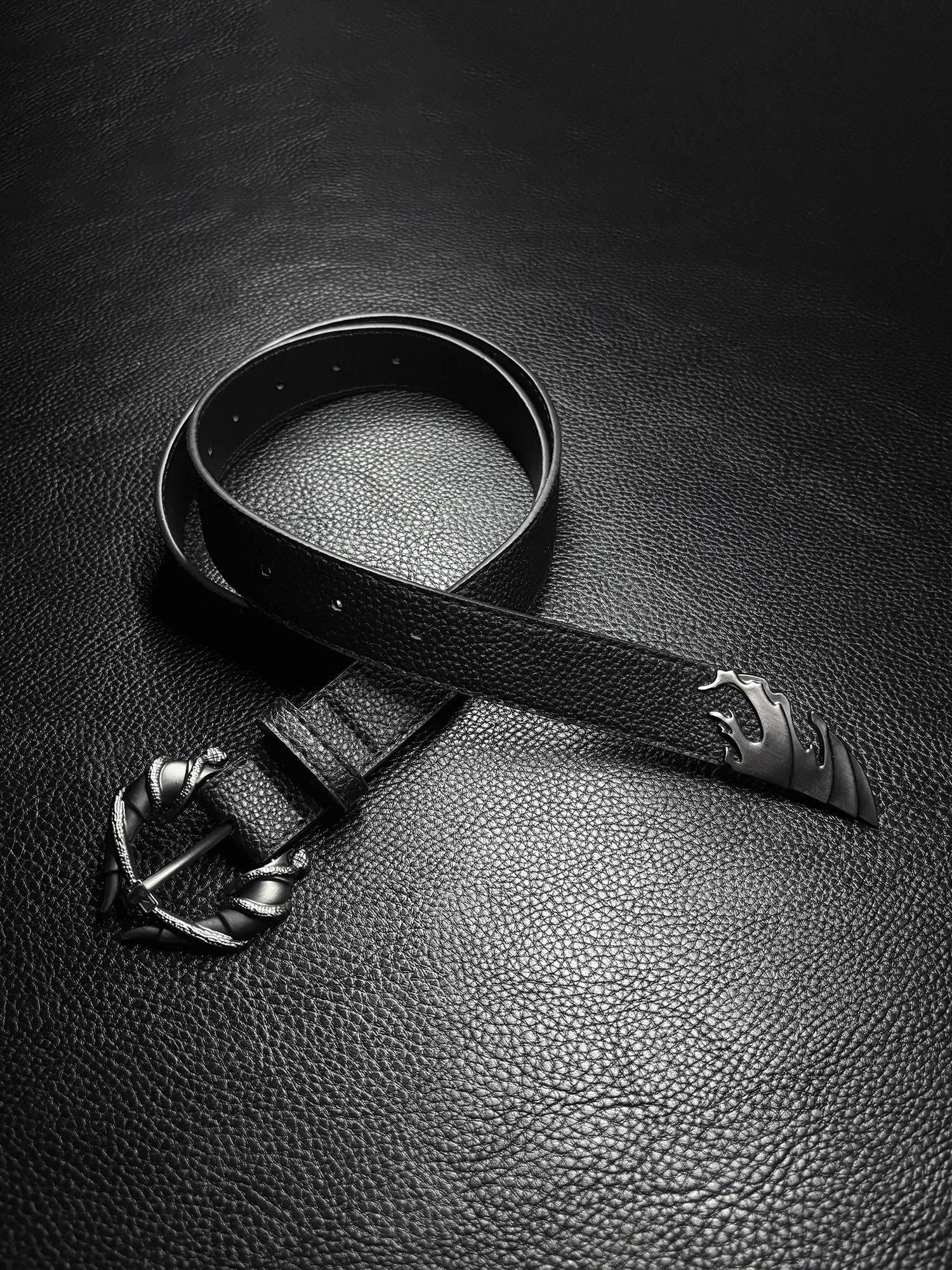 Candle dragon functional belt dark wrapped tail dragon claw niche matching belt men's trendy