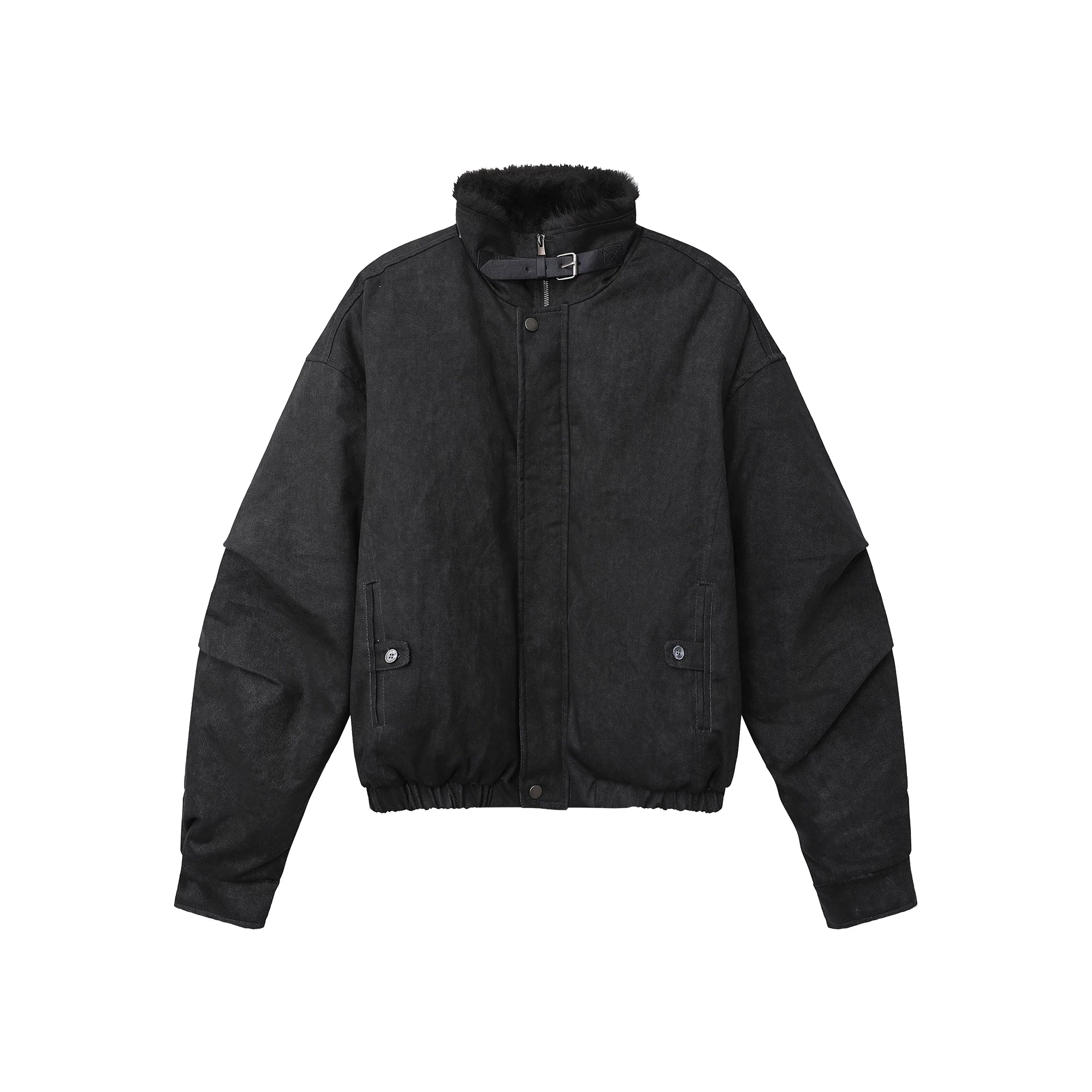 White duck down seat mountain down jacket lining imitation rabbit down heattech original color texture hard core outwear SIN0855
