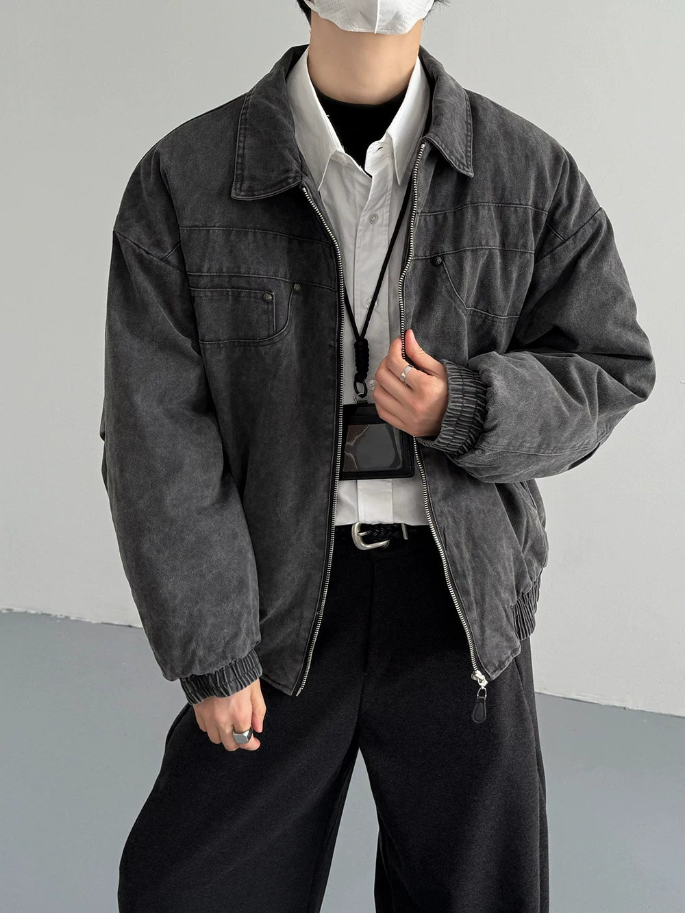Vintage washed heavyweight detroit denim jacket SIN0837