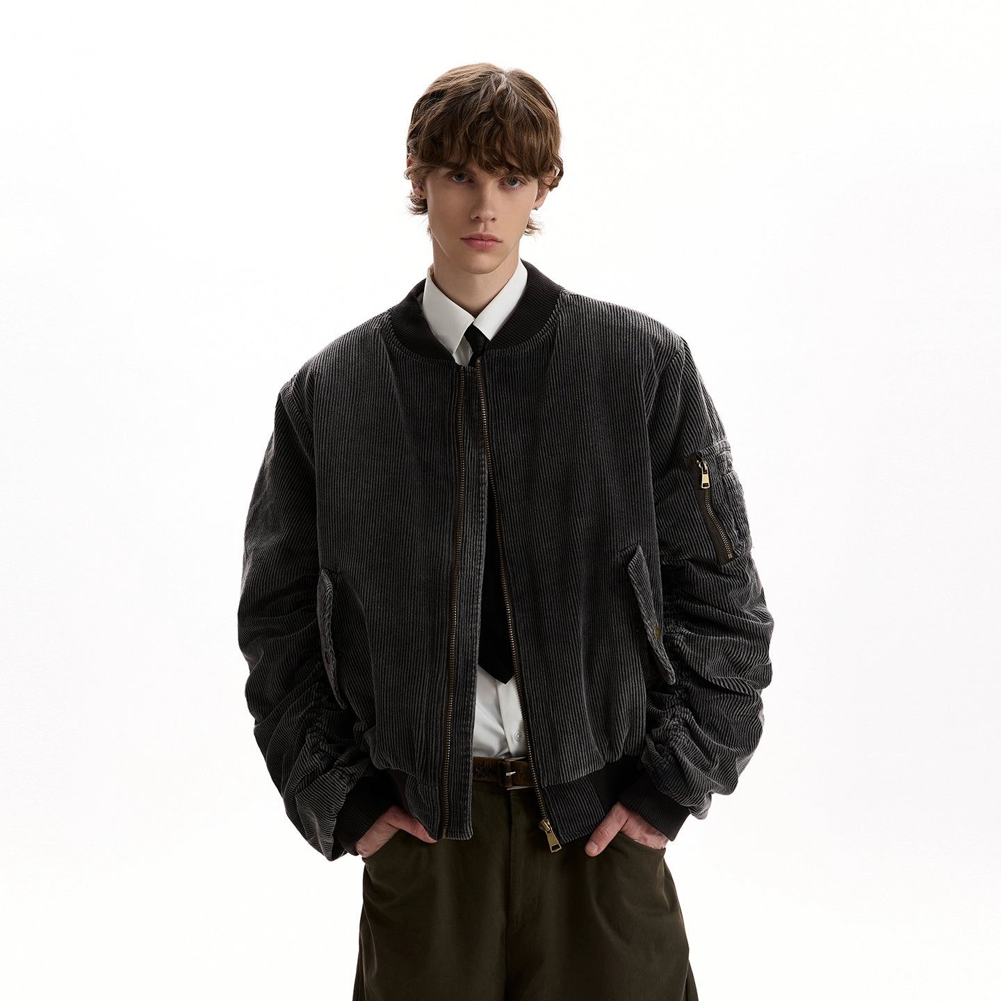 Vintage corduroy old aviator baseball jersey SIN0962