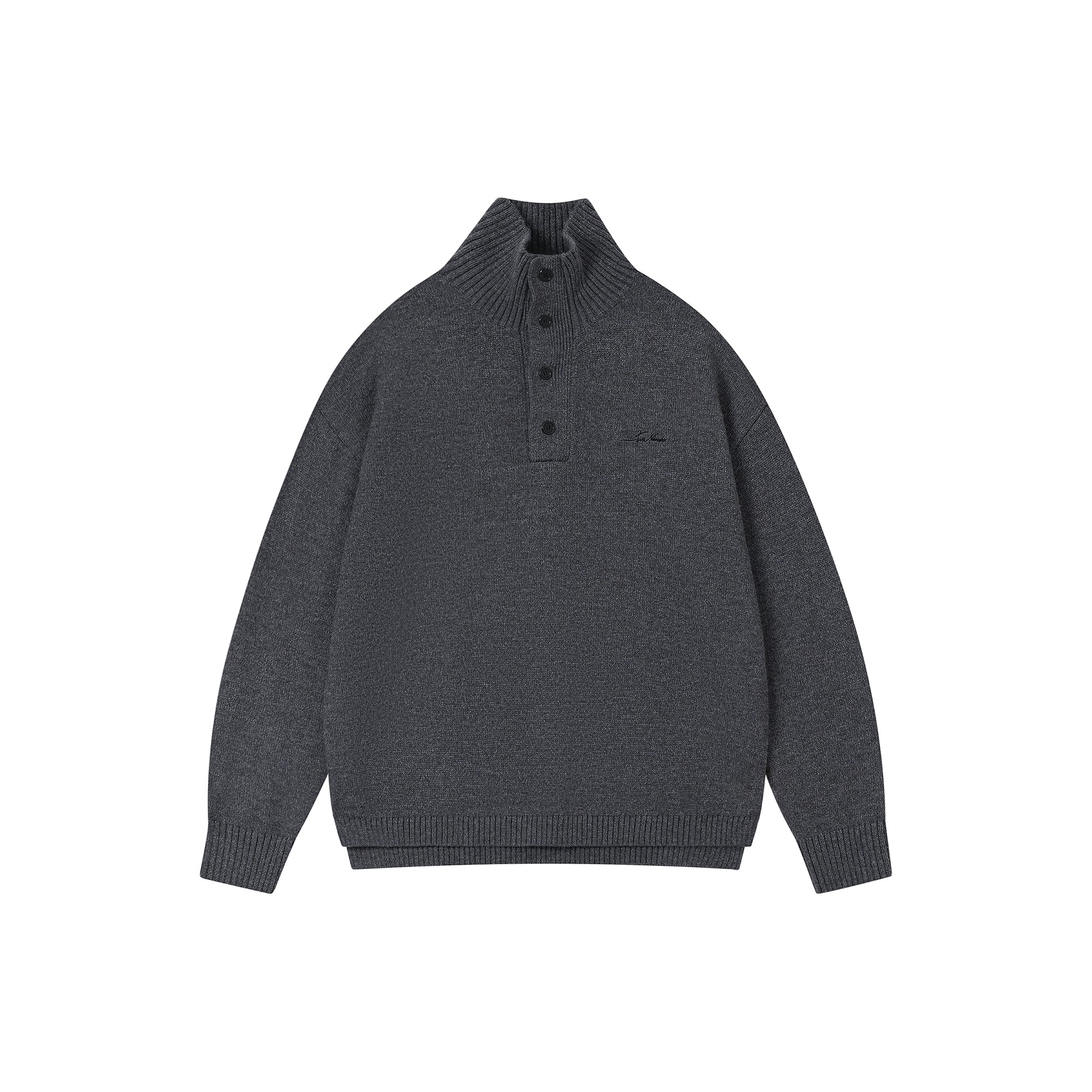 Warm turtleneck sweater men's embroidery lazy couple outfit SIN0801