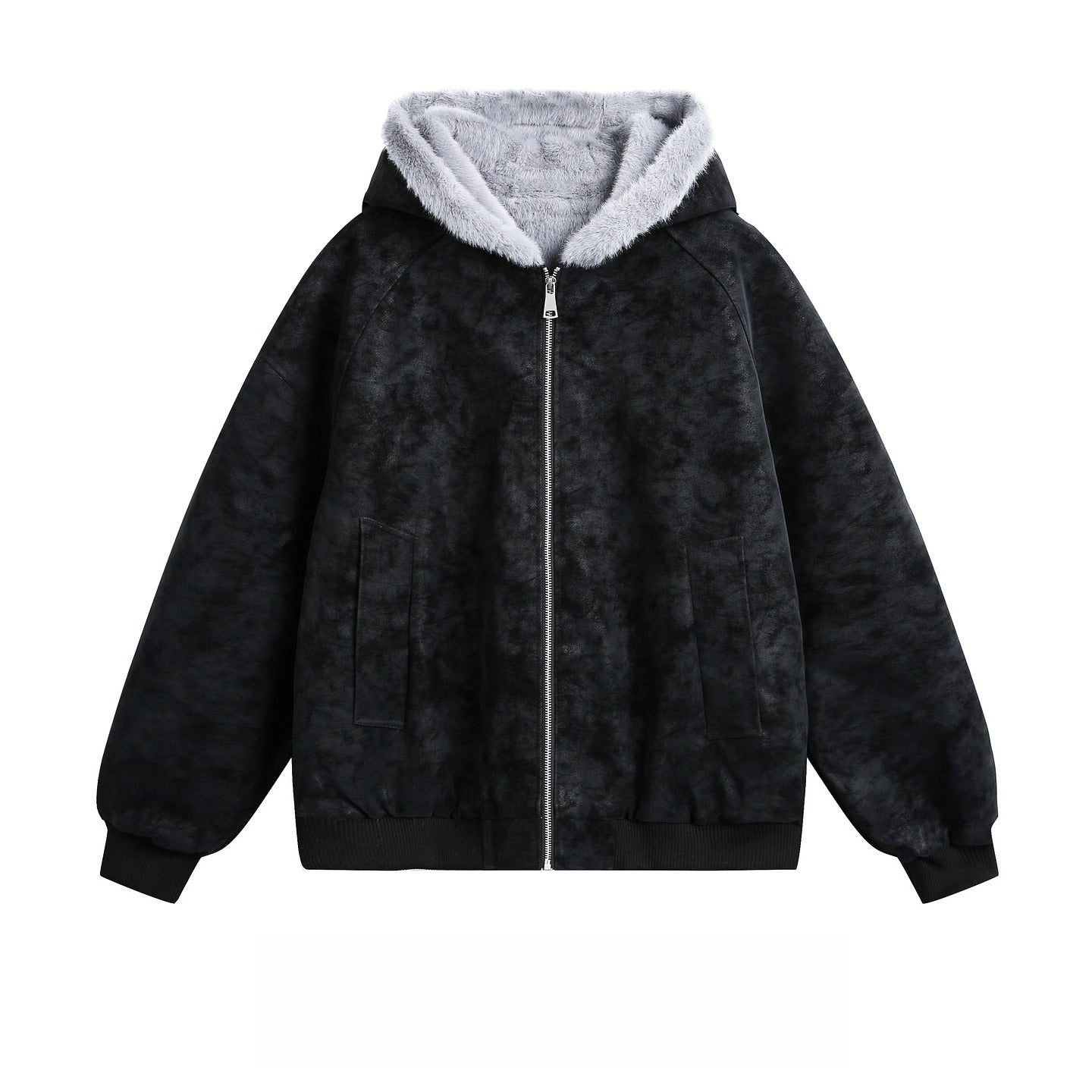 American winter mountain carving thickened hooded cotton-padded clothes men's retro trendy brand couple warm pu leather cotton clothes