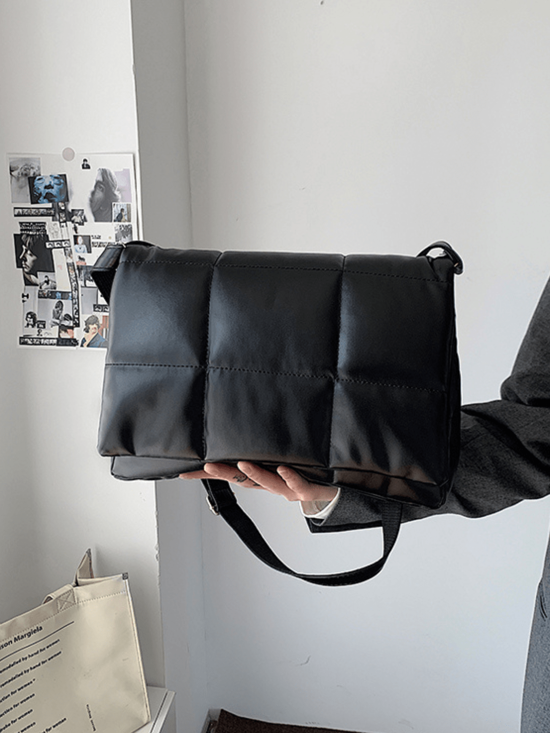 silk filling leather crossbody messenger bag sinclub92217