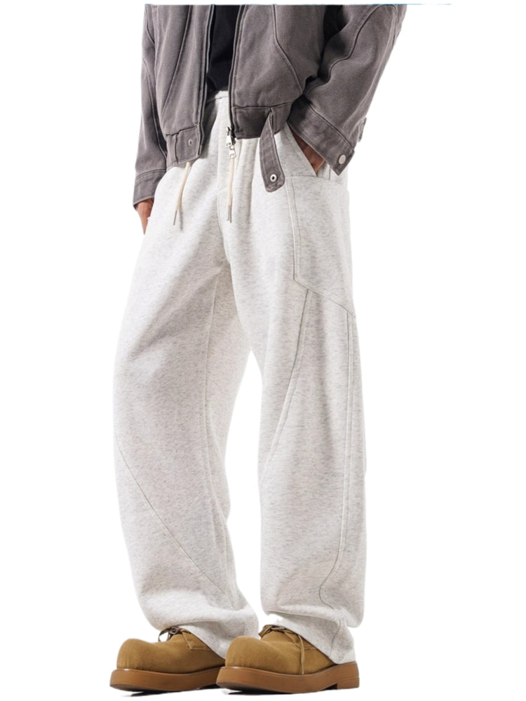 American heavy cleanfit solid color sweatpants men's trendy brand loose drape tooling casual pants SIN0897