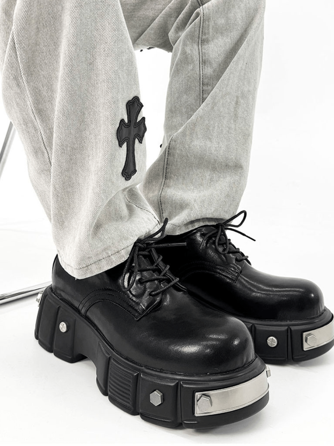 Head Round Toe Leather Shoes st1948