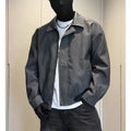 American autumn leather jacket fat boys wear a coat new Harrington tie-dye bomber jacket