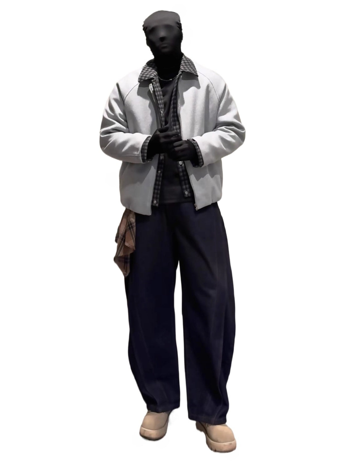 Fake two-piece woolen jacket lapel cotton jacket SIN0813