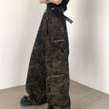 [AUTUMNWIND] CAMOUFLAGE WIDE LEG POCKETS WORK PANTS ST912
