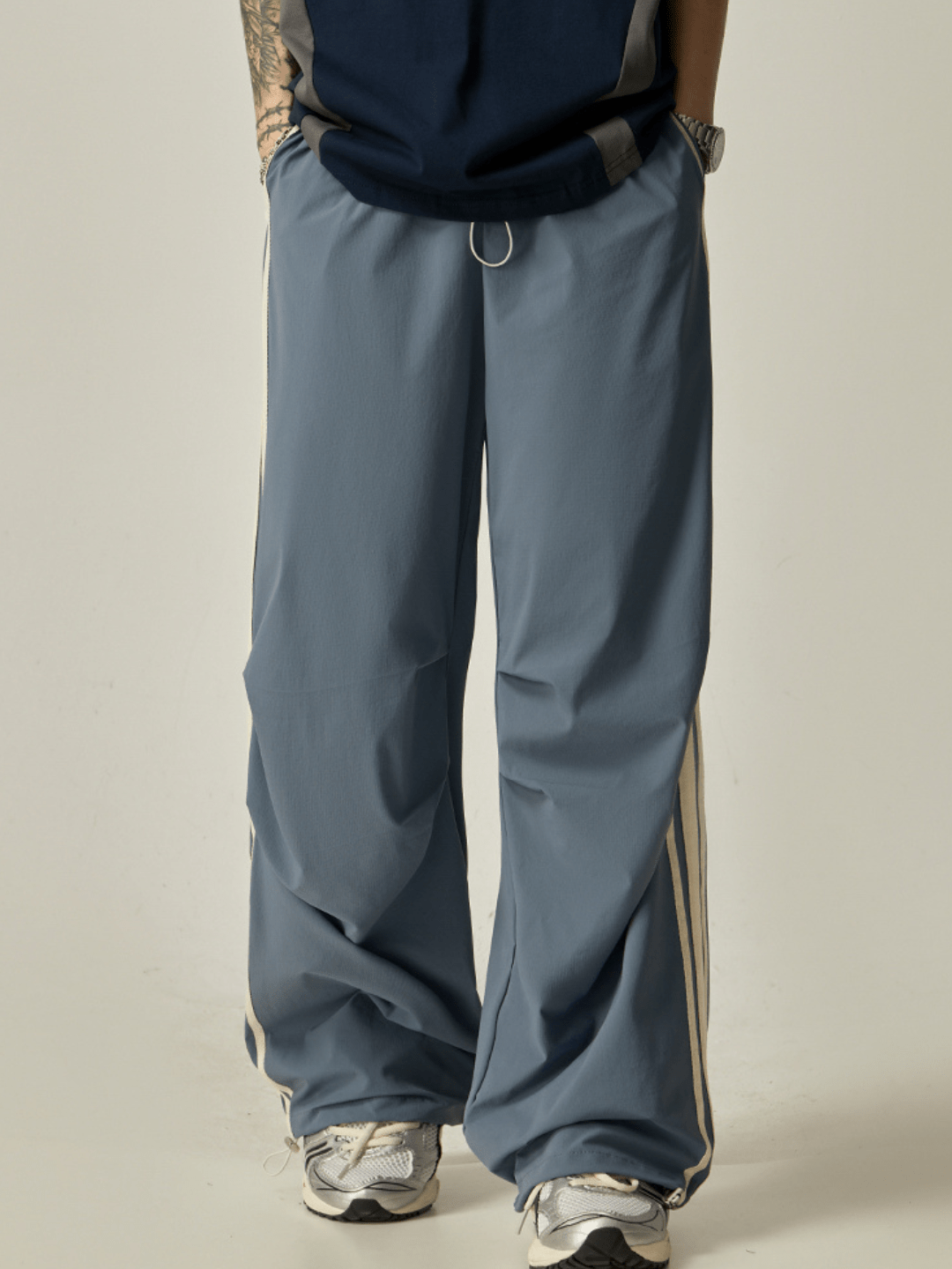 Striped loose wide-leg casual pants st2237