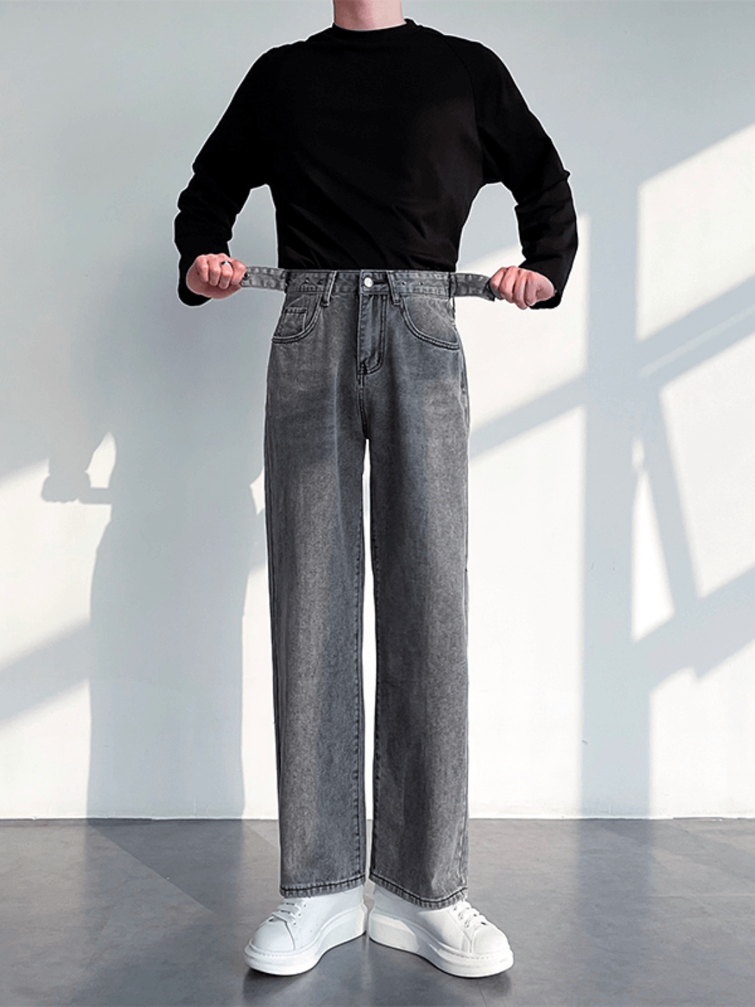 [HOHO] Loose Straight Denim Pants st1234