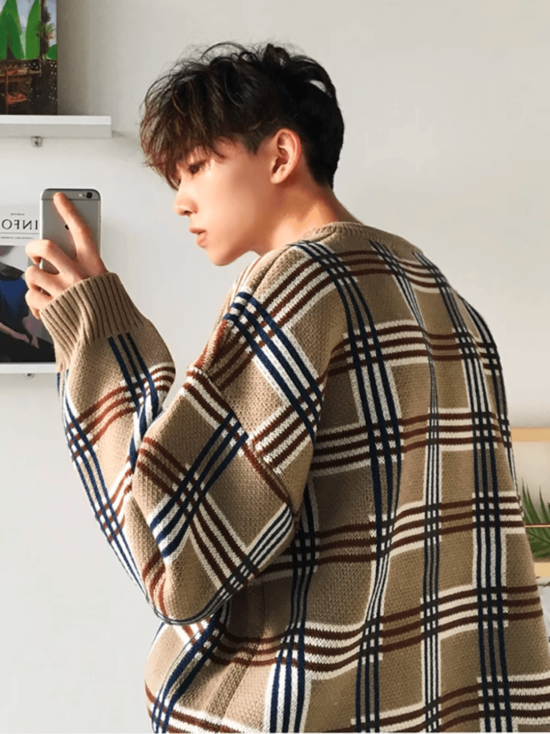 [MRCYC] Plaid Overknit st1623