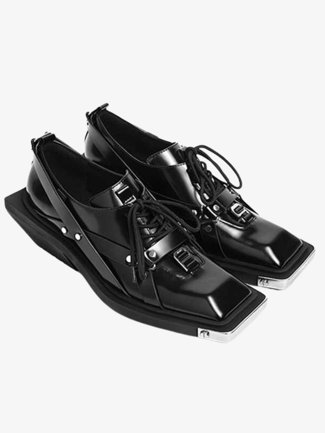 metal head decoration square shoes st2188