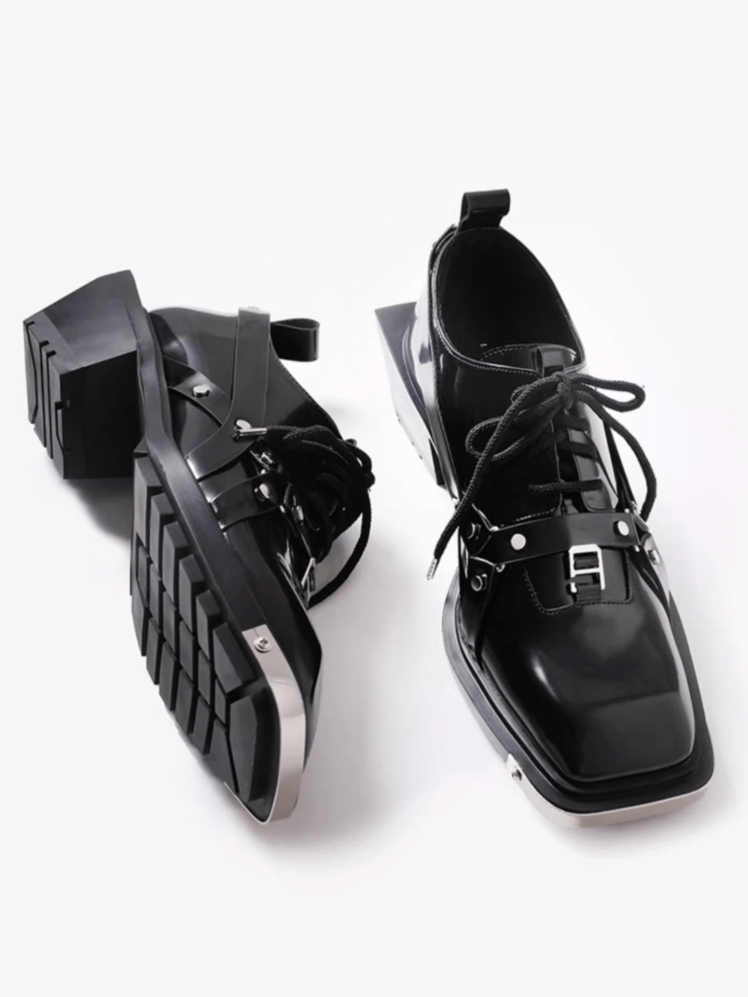 Square Toe Derby Leather Shoes st2046