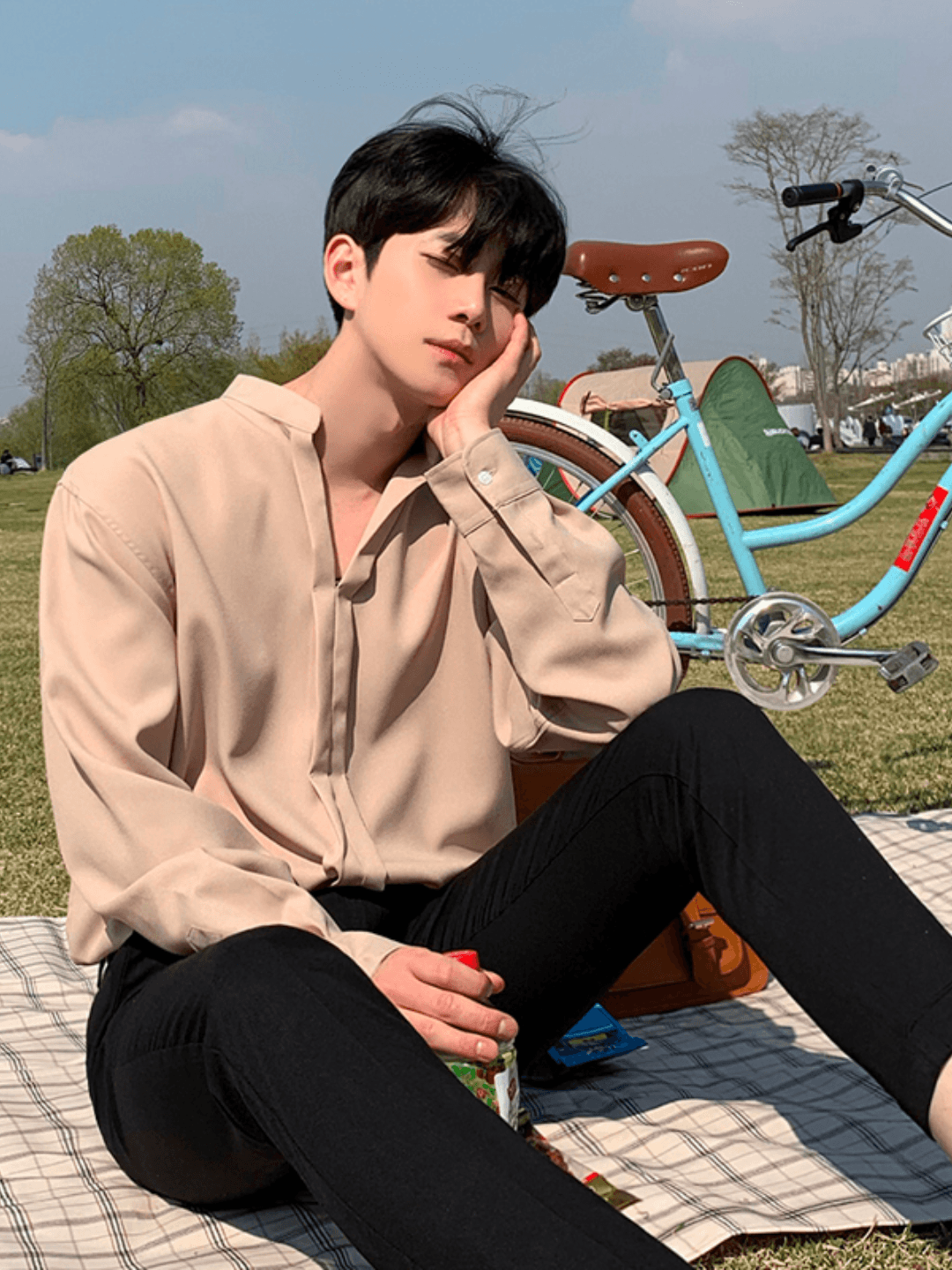 [MRCYC] Loose Silky Shirt st1221