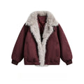 American retro suede seat mountain carving cotton clothes men's and women's trendy brand winter couple warm versatile cotton-padded clothes SIN0901