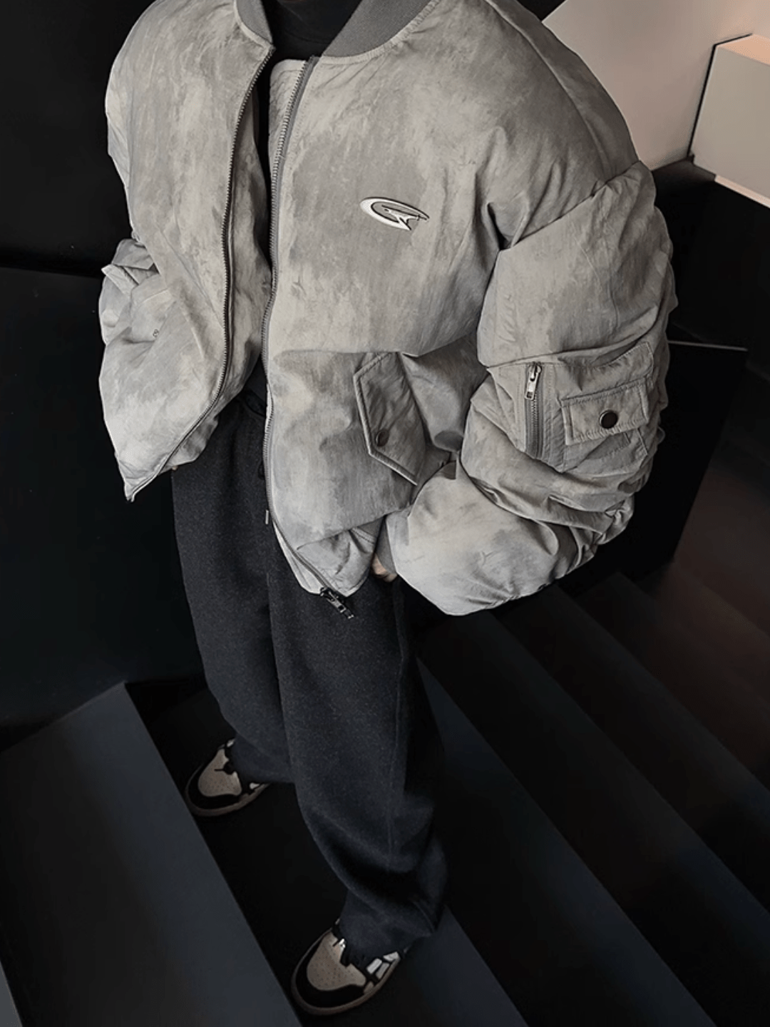 pleated design sense cotton jacket sinclub278