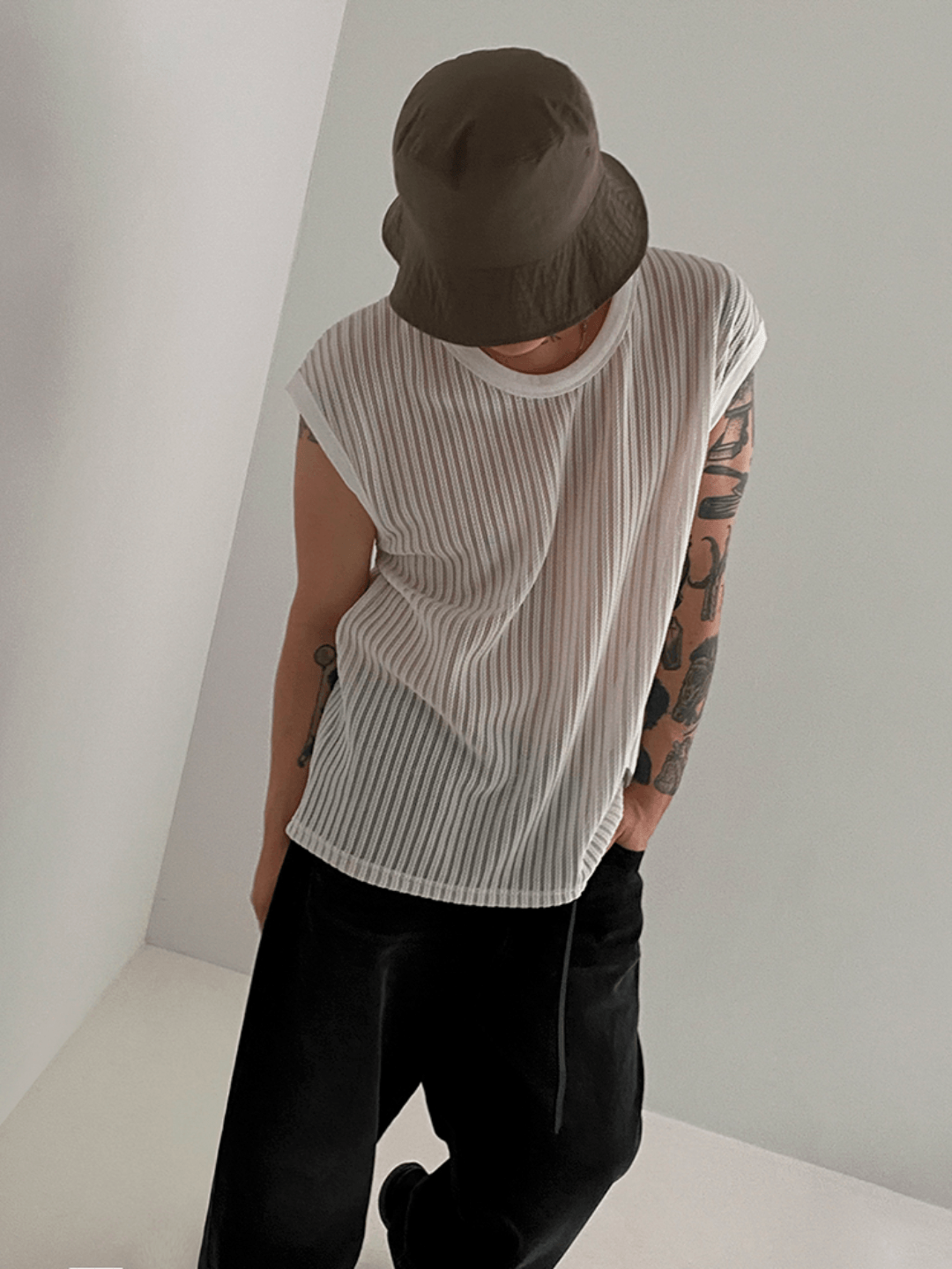 [MRCYC] Round Neck Sleeveless T-shirt st1679