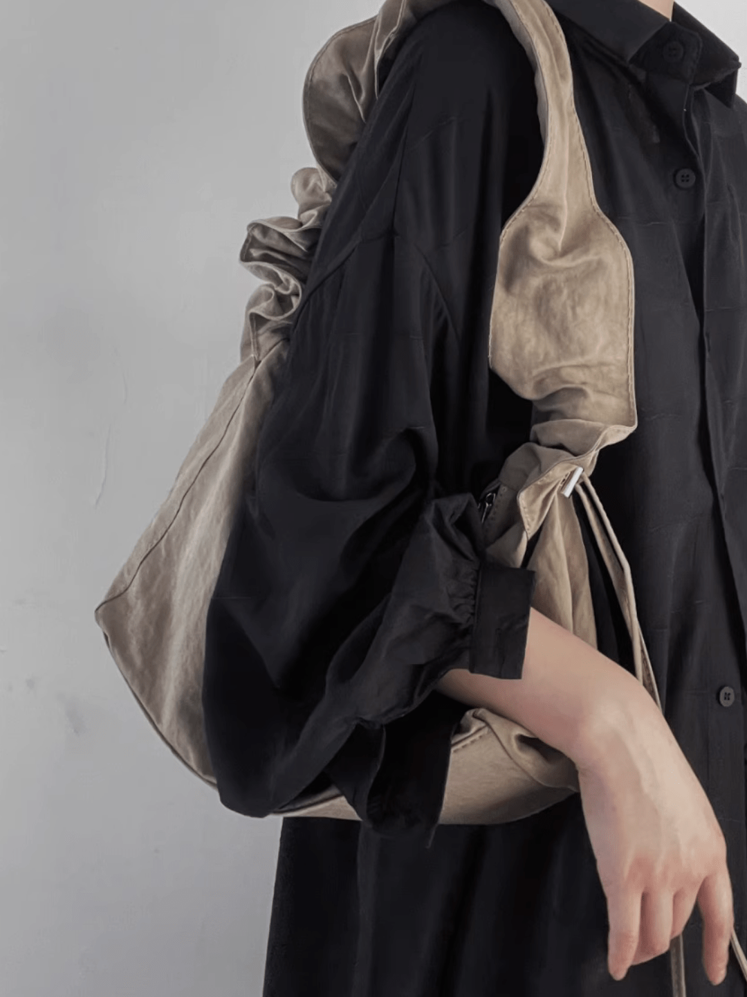 drawstring dual-use shoulder crossbody bag  sinclub99216